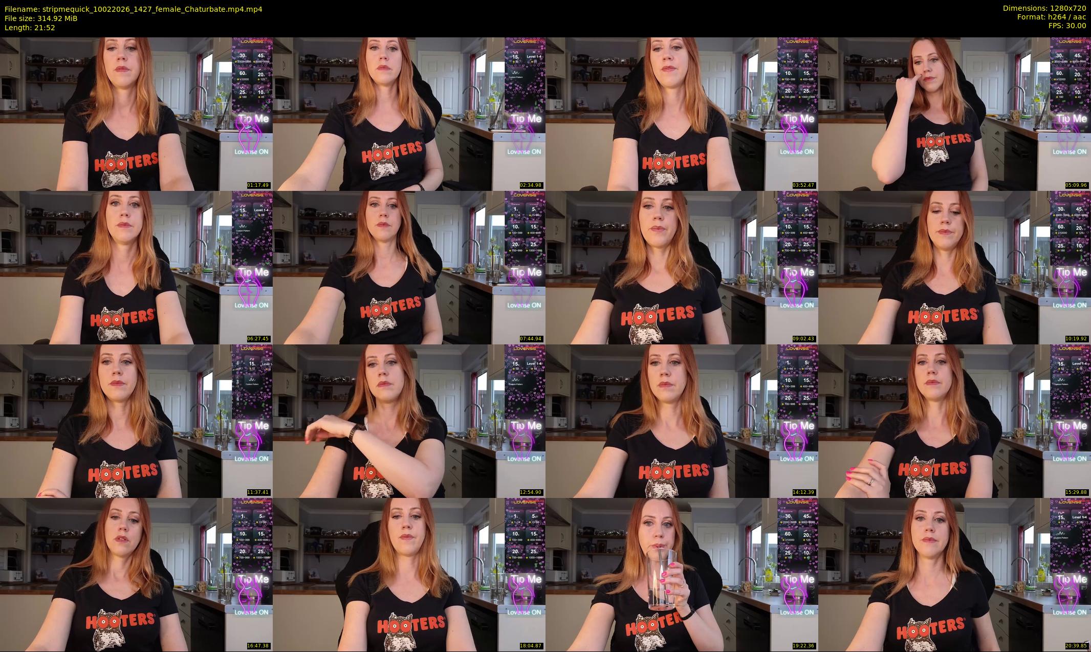 stripmequick — 22 minute Chaturbate female cam show recording, 720p, Feb 10, 2026