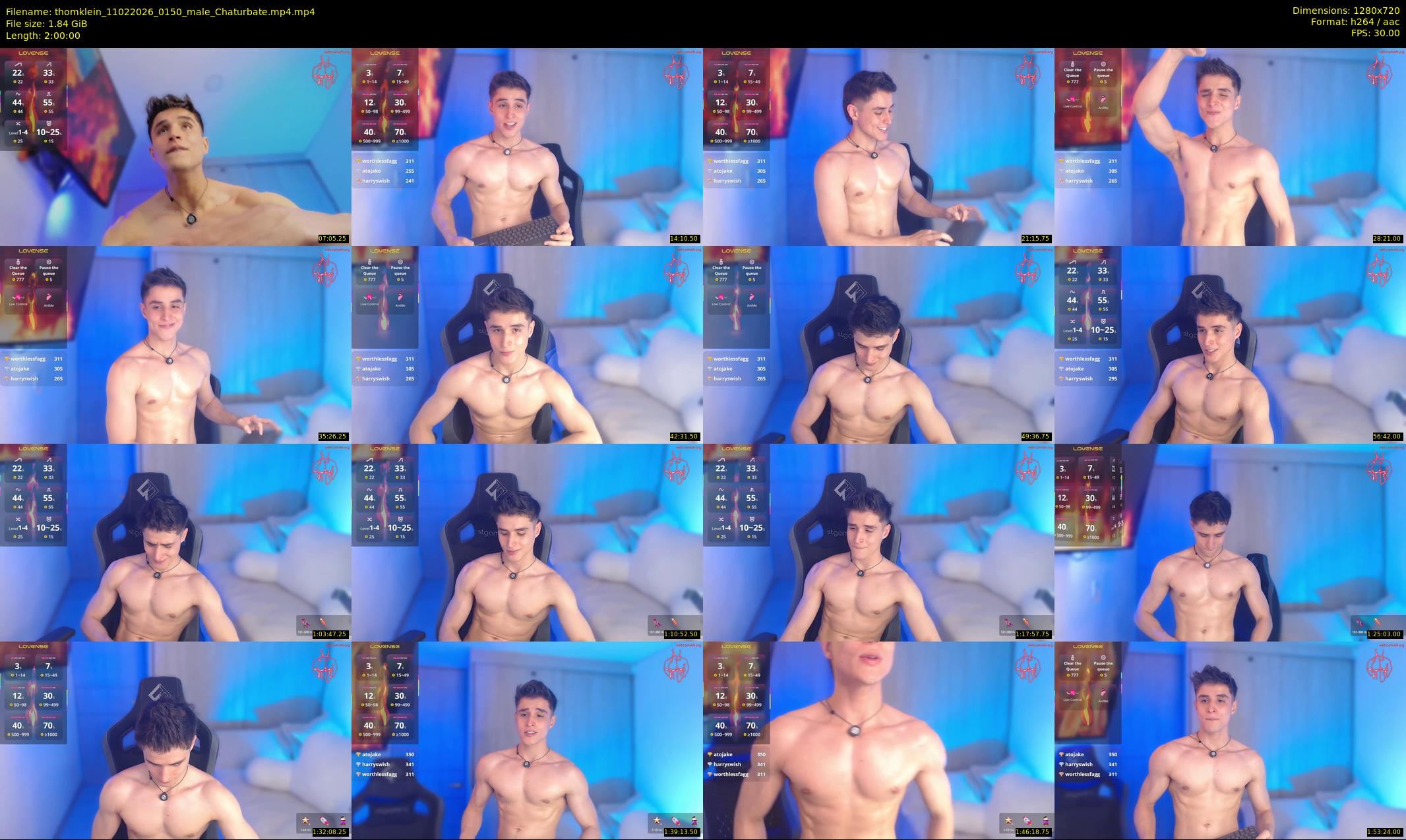thomklein — 120 minute Chaturbate male cam show recording, 720p, Feb 11, 2026