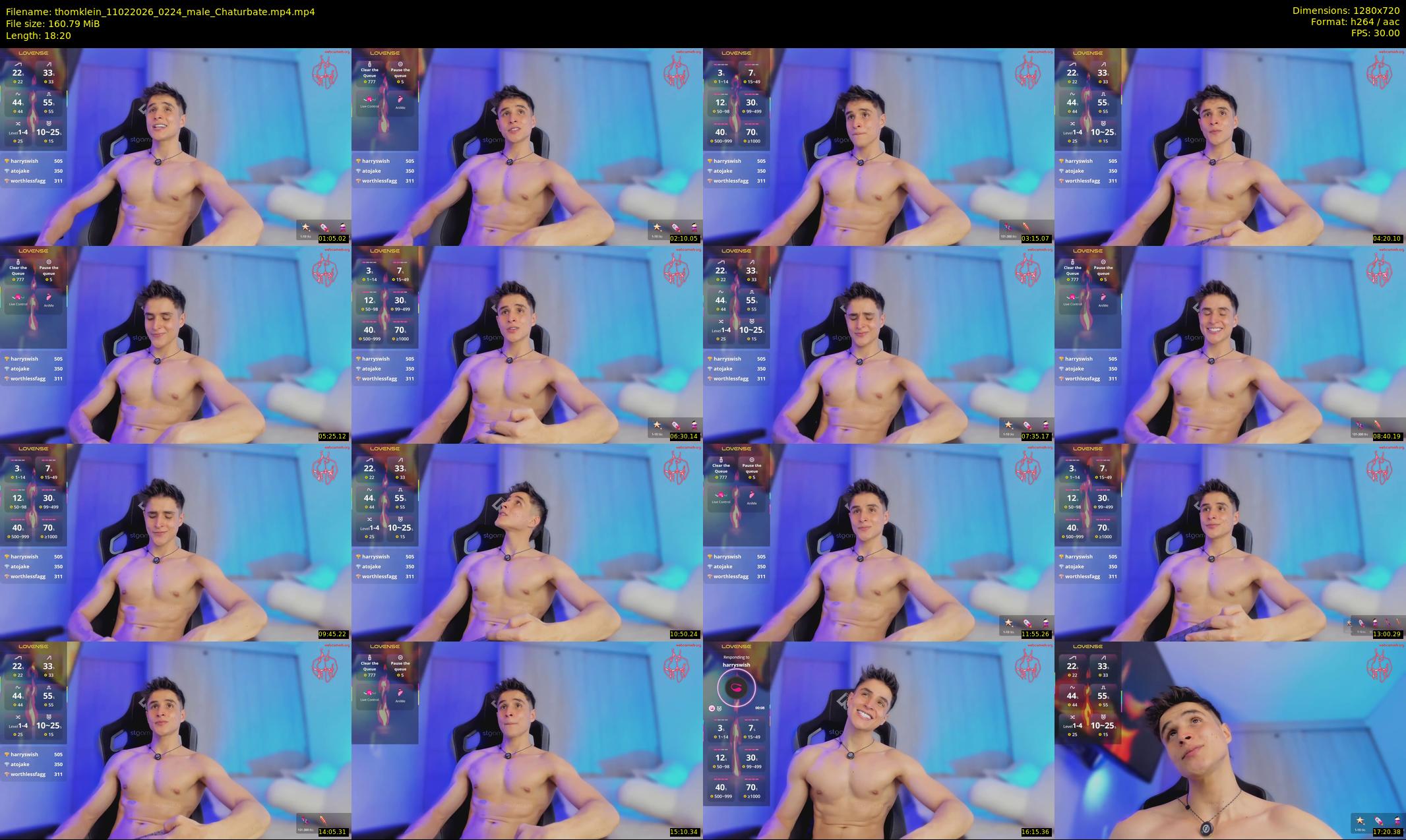 thomklein — 19 minute Chaturbate male cam show recording, 720p, Feb 11, 2026