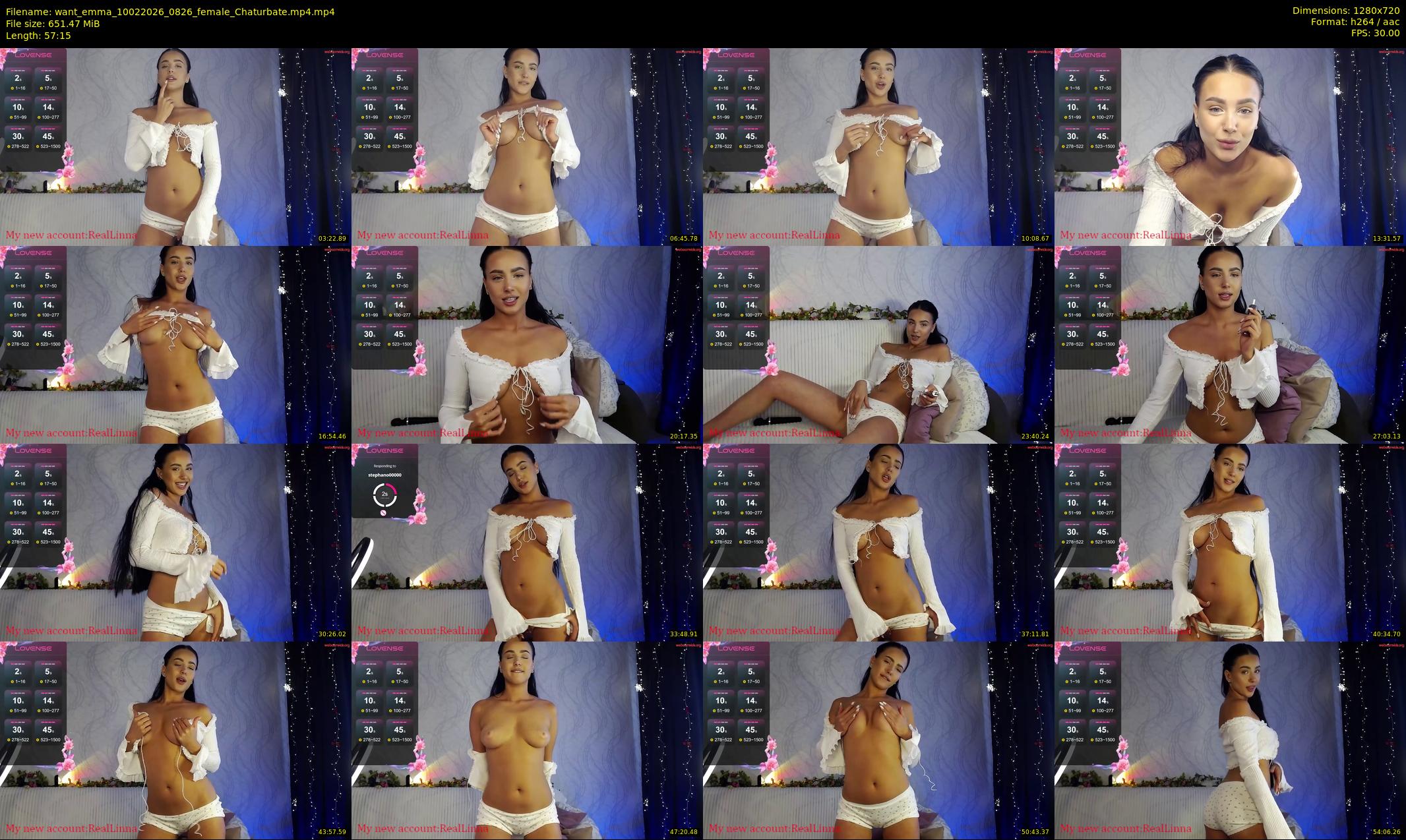 want_emma — 58 minute Chaturbate female cam show recording, 720p, Feb 10, 2026