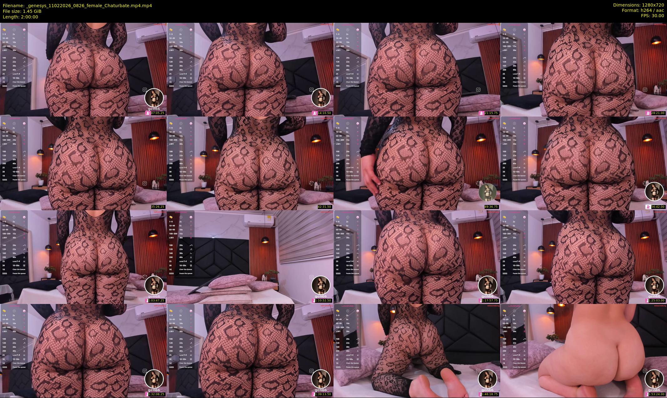 _genesys — 120 minute Chaturbate female cam show recording, 720p, Feb 11, 2026