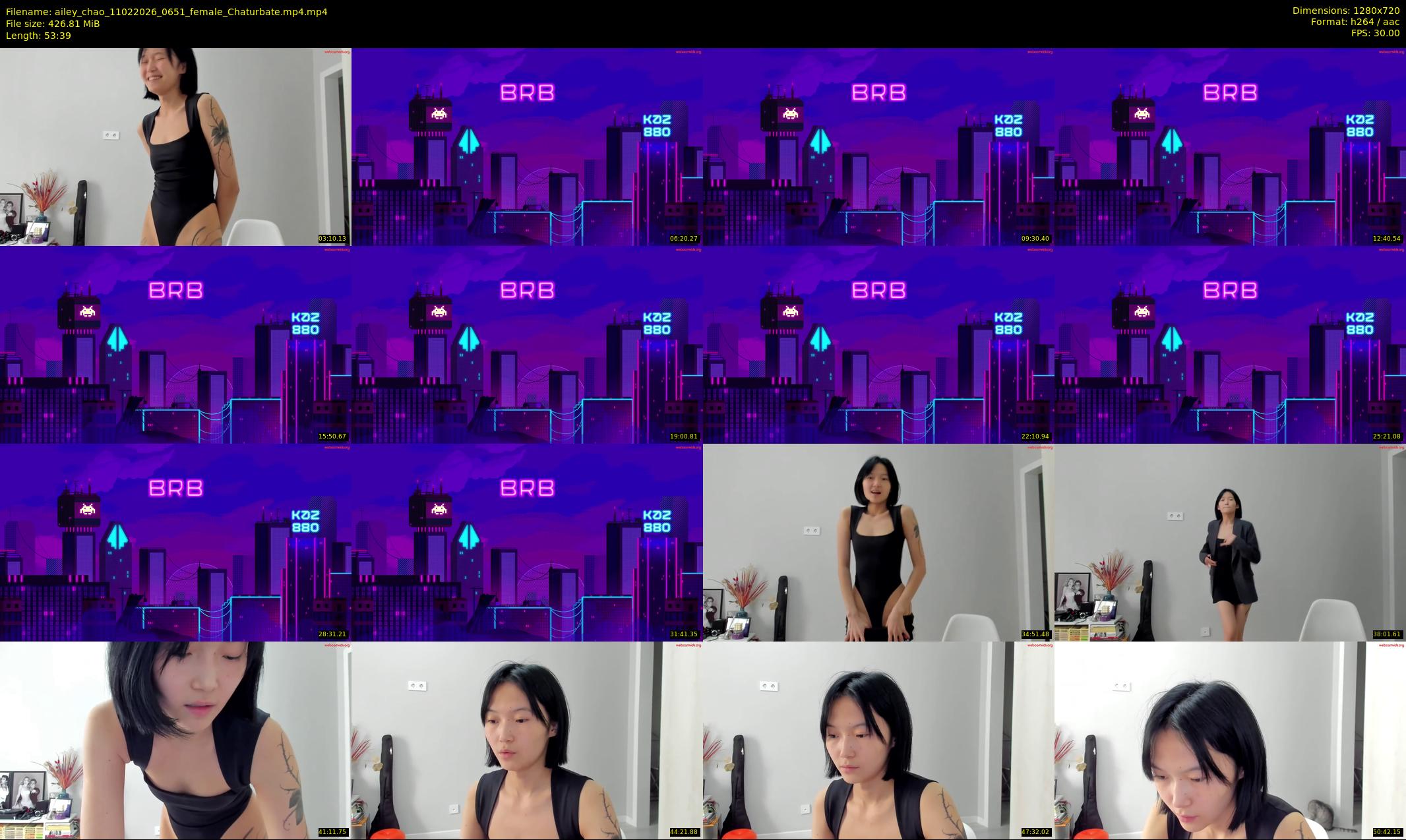 ailey_chao — 54 minute Chaturbate female cam show recording, 720p, Feb 11, 2026