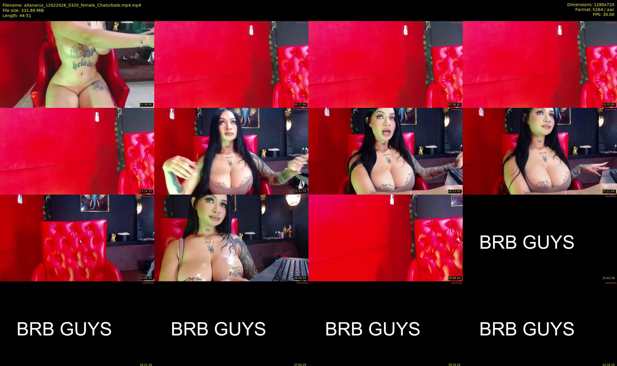 aitanarus — 45 minute Chaturbate female cam show recording, 720p, Feb 12, 2026