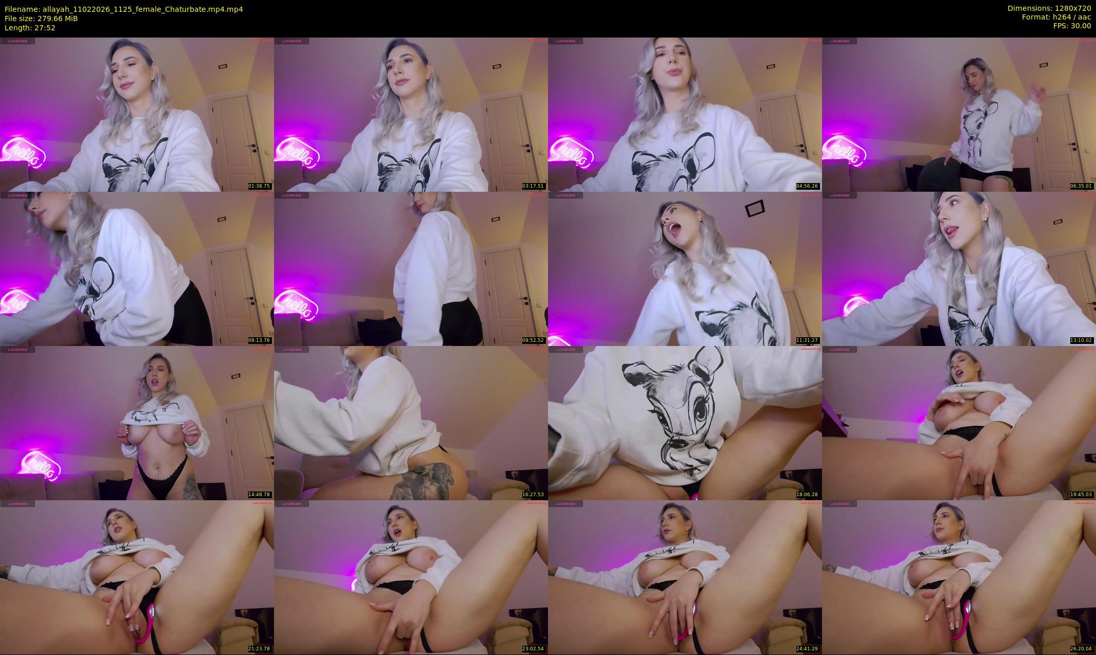 allayah — 28 minute Chaturbate female cam show recording, 720p, Feb 11, 2026