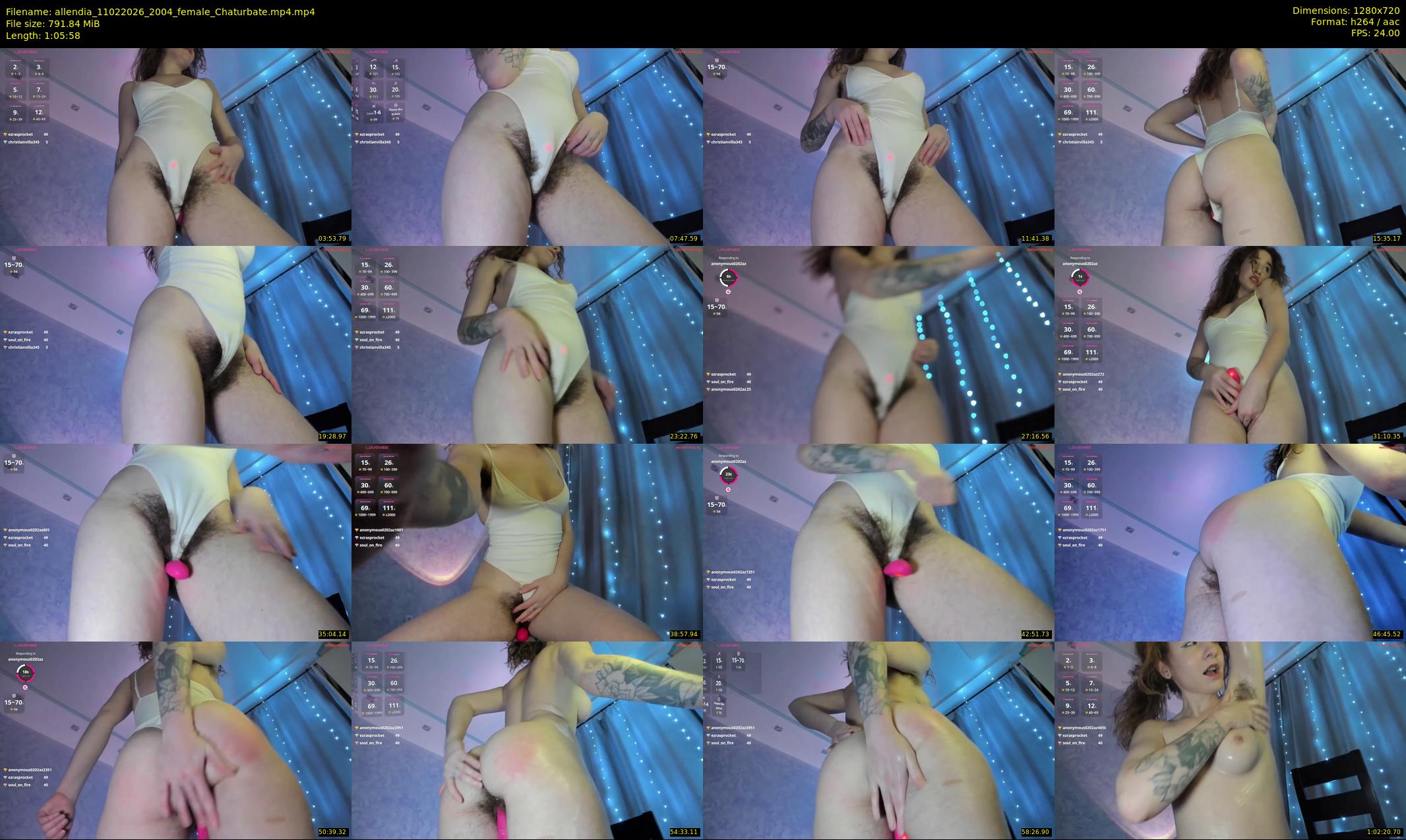 allendia — 66 minute Chaturbate female cam show recording, 720p, Feb 11, 2026