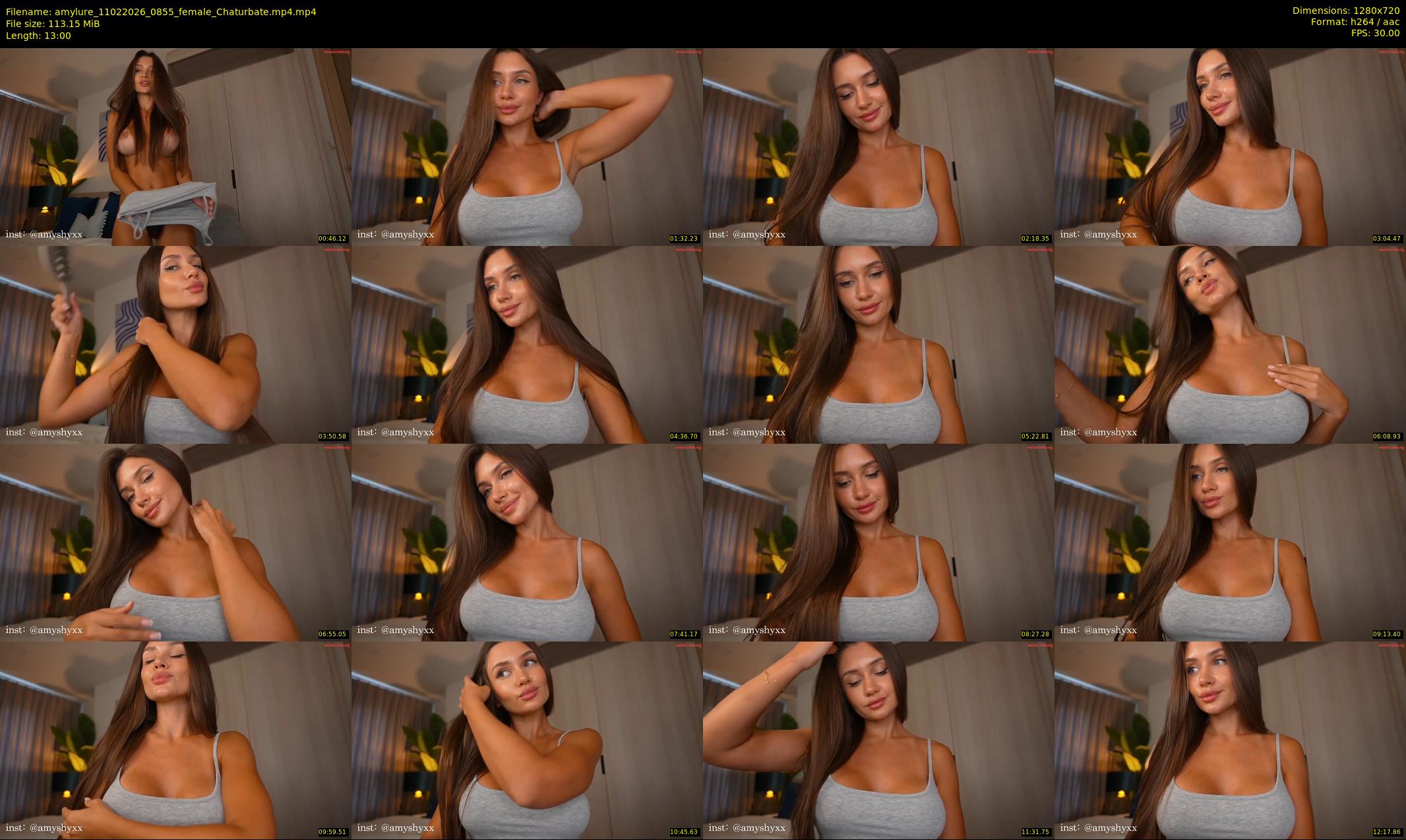 amylure — 13 minute Chaturbate female cam show recording, 720p, Feb 11, 2026