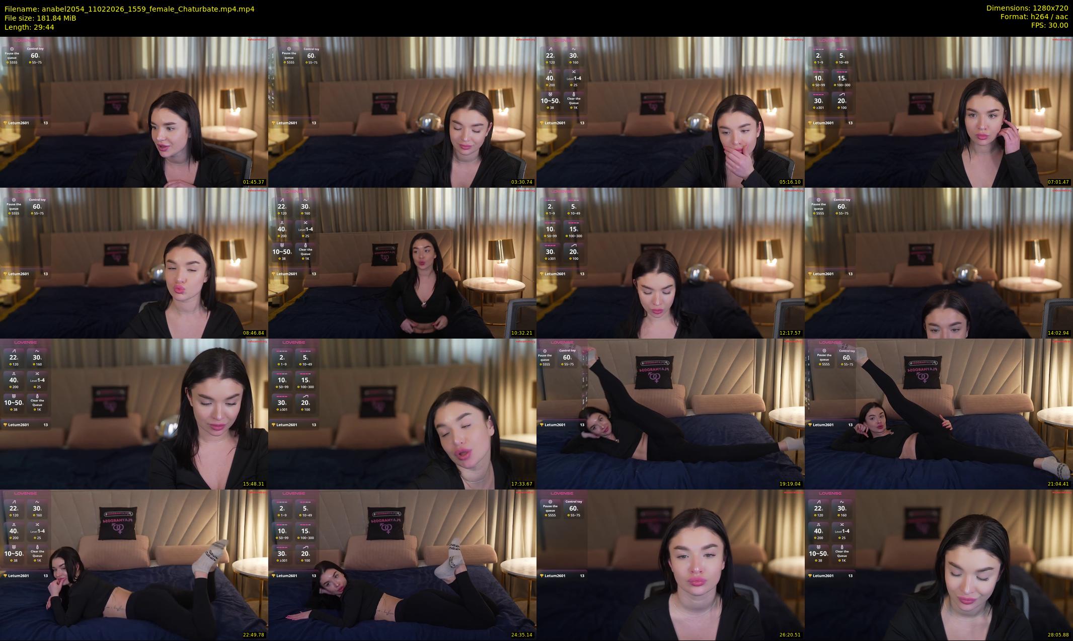 anabel2054 — 30 minute Chaturbate female cam show recording, 720p, Feb 11, 2026