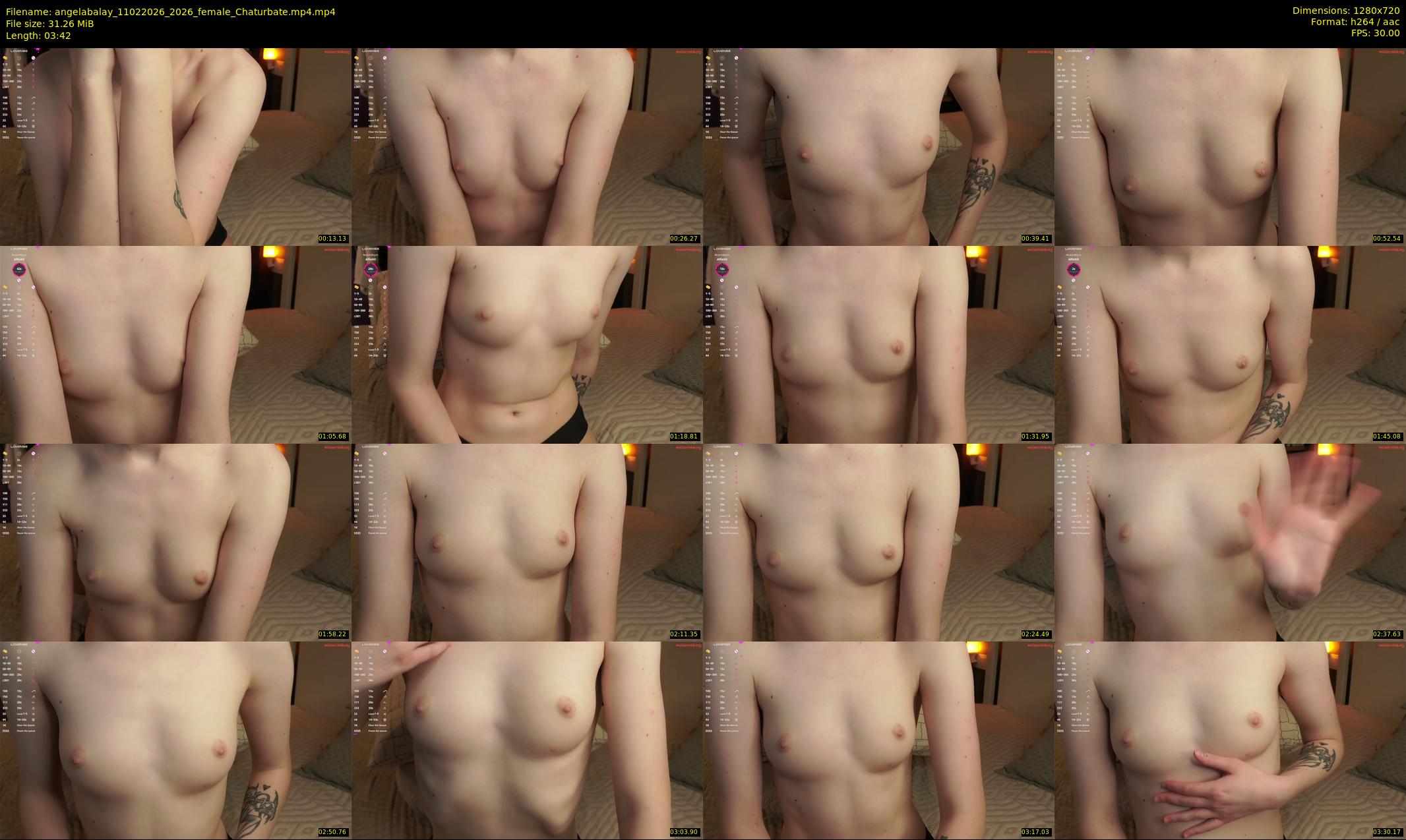 angelabalay — 4 minute Chaturbate female cam show recording, 720p, Feb 11, 2026