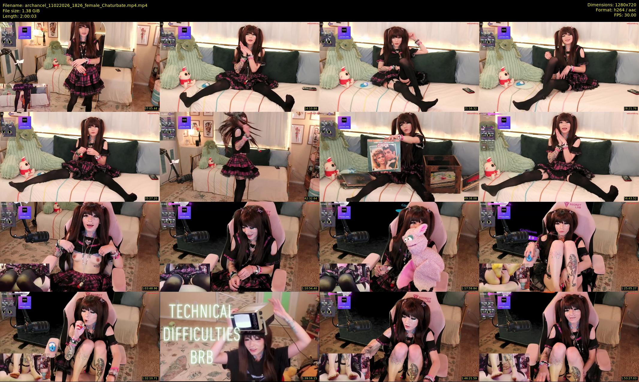 archancel — 121 minute Chaturbate female cam show recording, 720p, Feb 11, 2026
