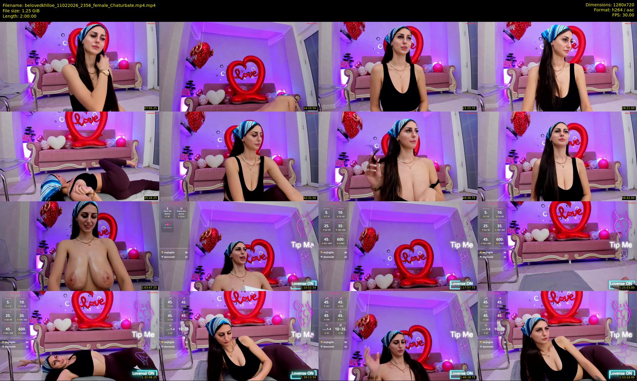 belovedkhlloe — 120 minute Chaturbate female cam show recording, 720p, Feb 11, 2026