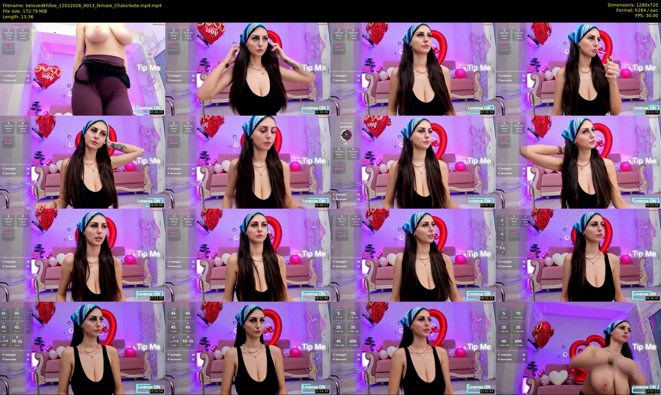 belovedkhlloe — 14 minute Chaturbate female cam show recording, 720p, Feb 12, 2026