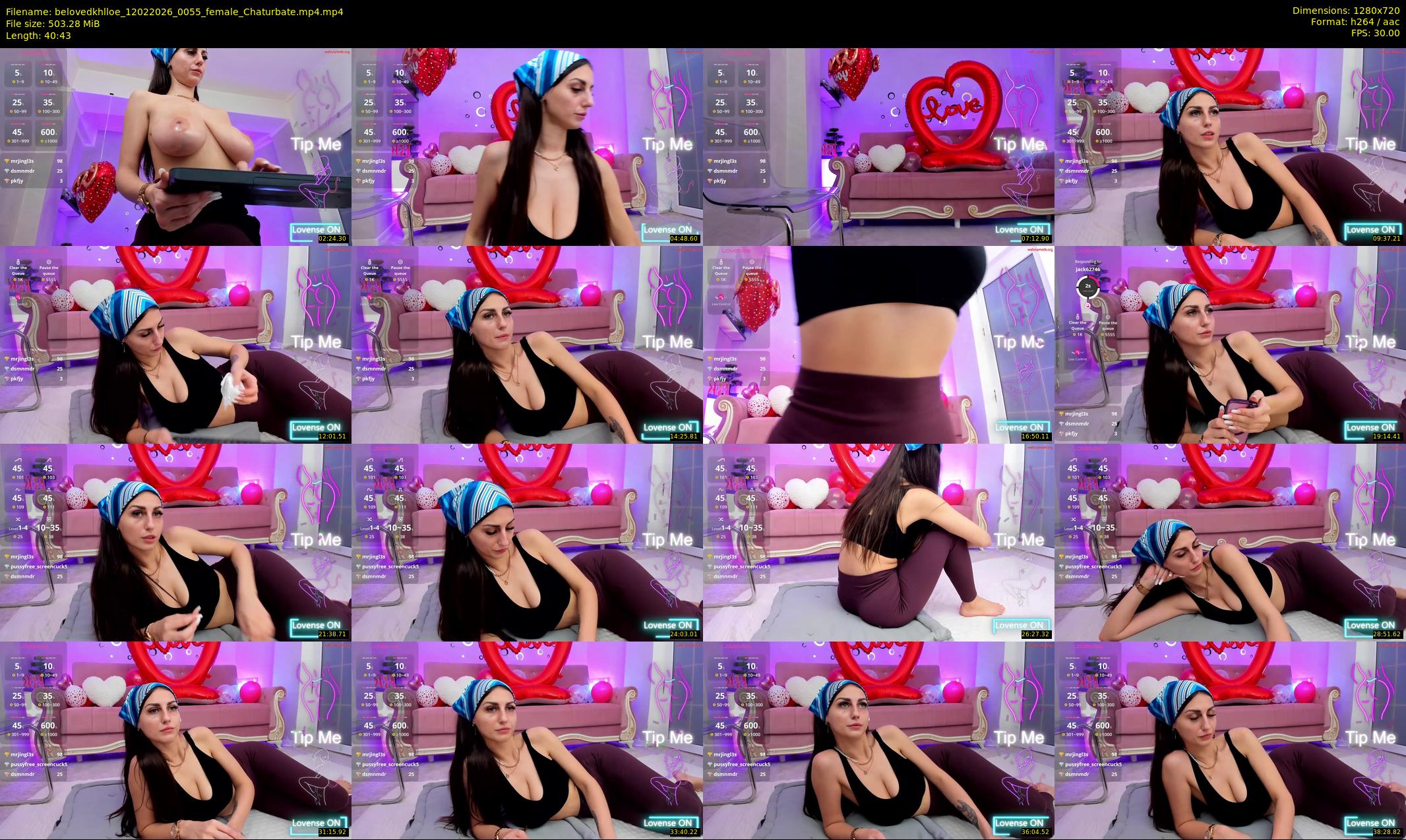 belovedkhlloe — 41 minute Chaturbate female cam show recording, 720p, Feb 12, 2026