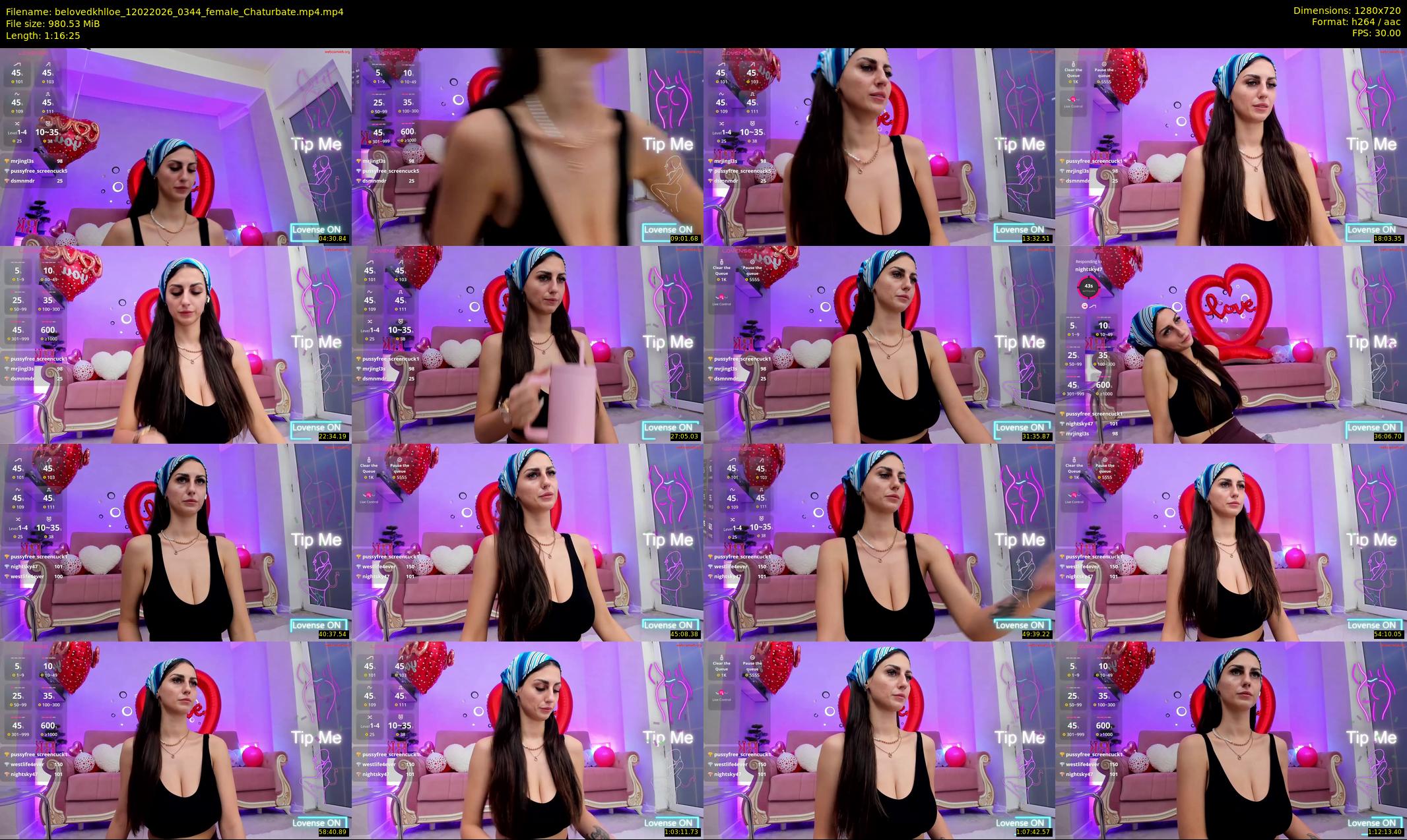 belovedkhlloe — 77 minute Chaturbate female cam show recording, 720p, Feb 12, 2026