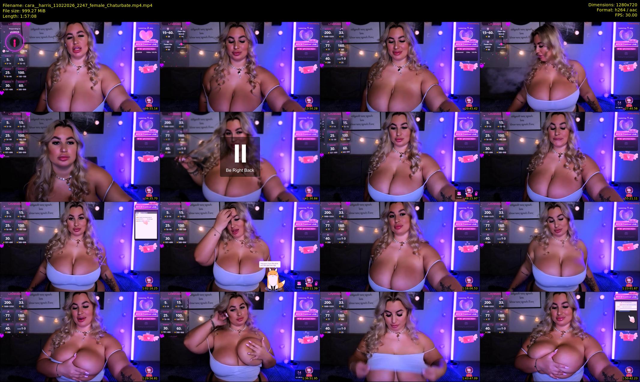 cara__harris — 118 minute Chaturbate female cam show recording, 720p, Feb 11, 2026