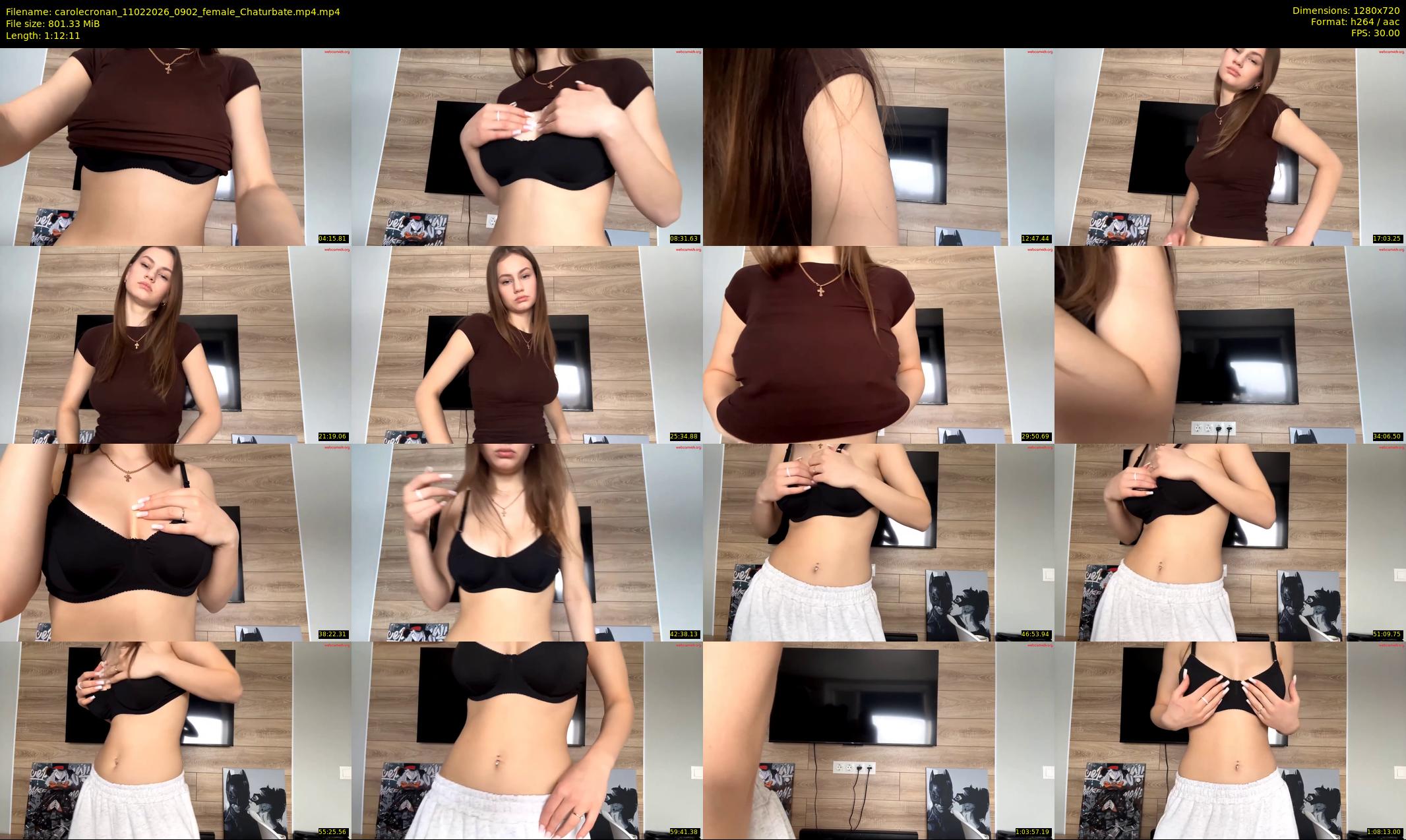 carolecronan — 73 minute Chaturbate female cam show recording, 720p, Feb 11, 2026