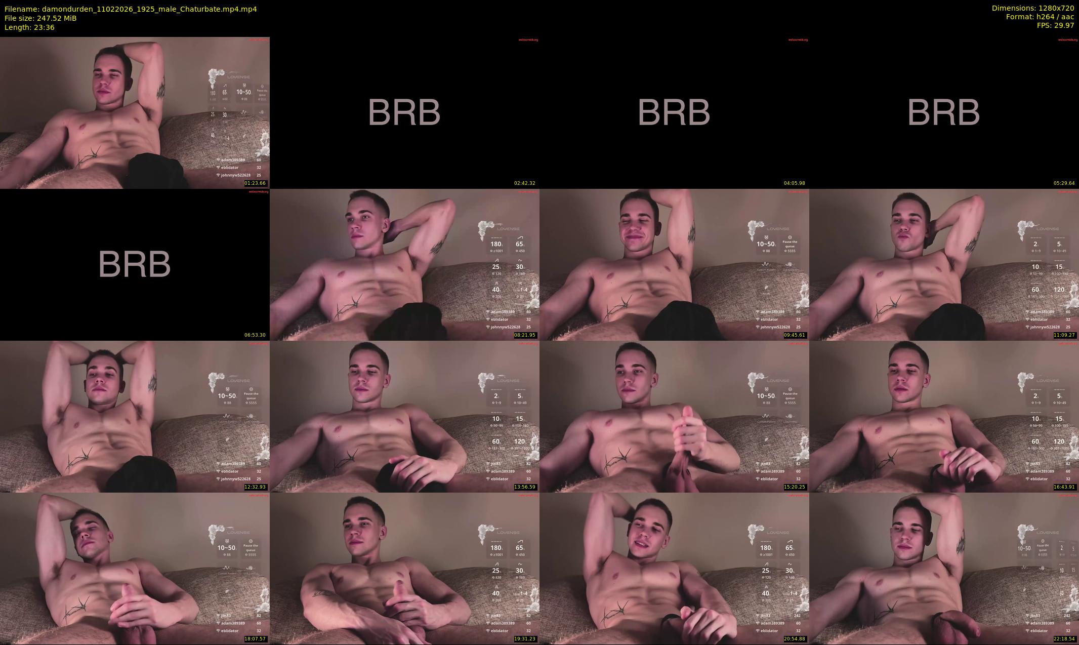 damondurden — 24 minute Chaturbate male cam show recording, 720p, Feb 11, 2026