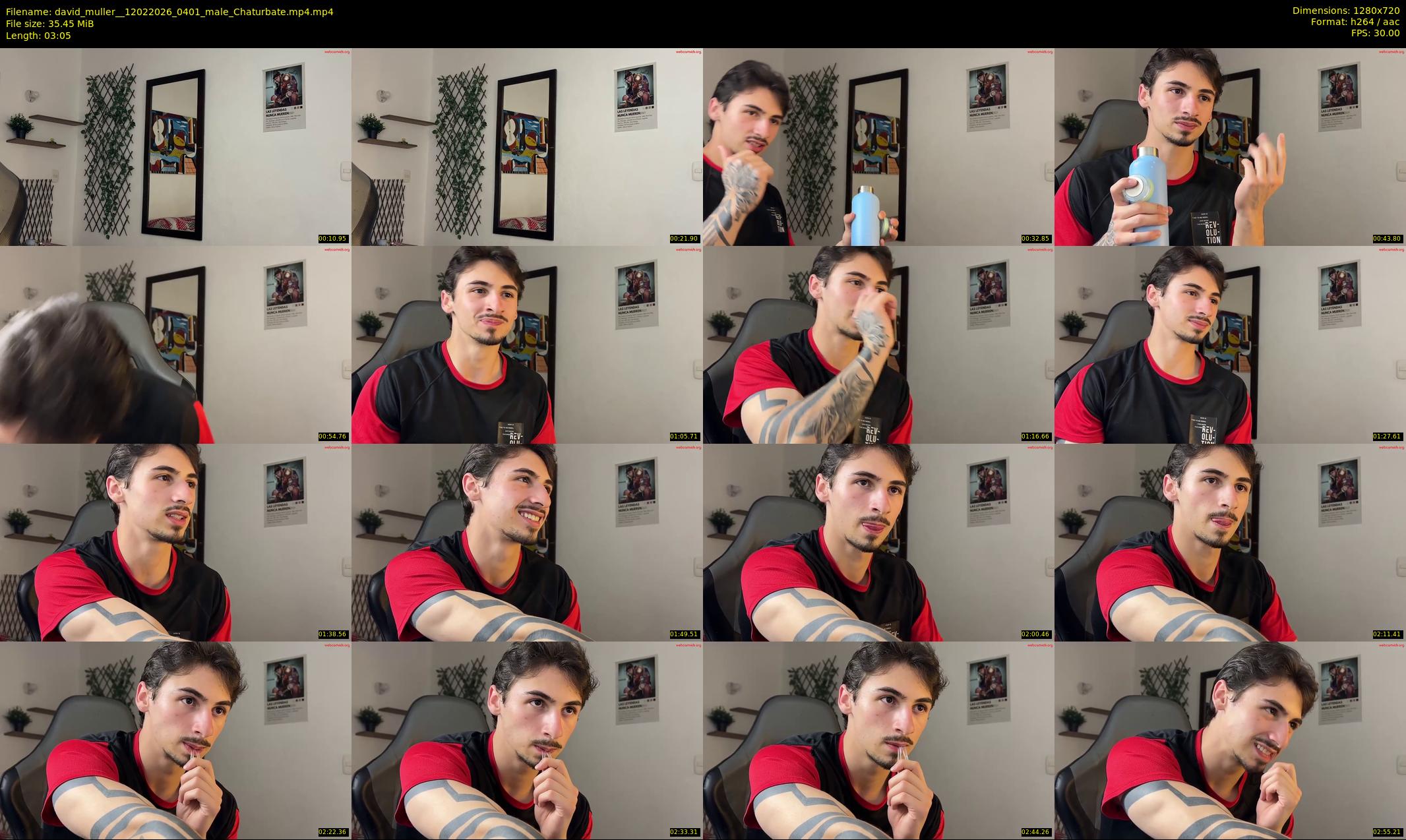 david_muller_ — 4 minute Chaturbate male cam show recording, 720p, Feb 12, 2026