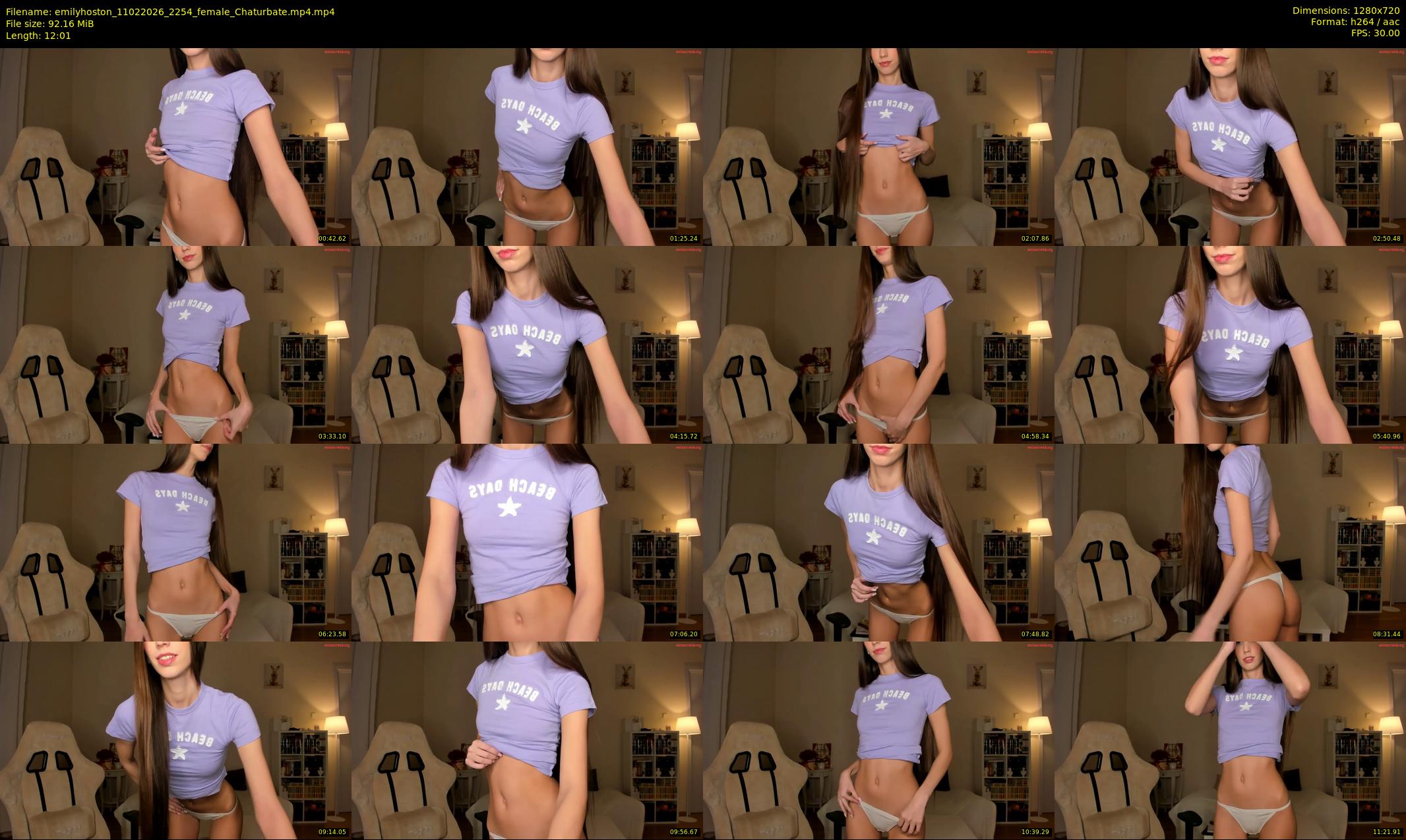 emilyhoston — 13 minute Chaturbate female cam show recording, 720p, Feb 11, 2026