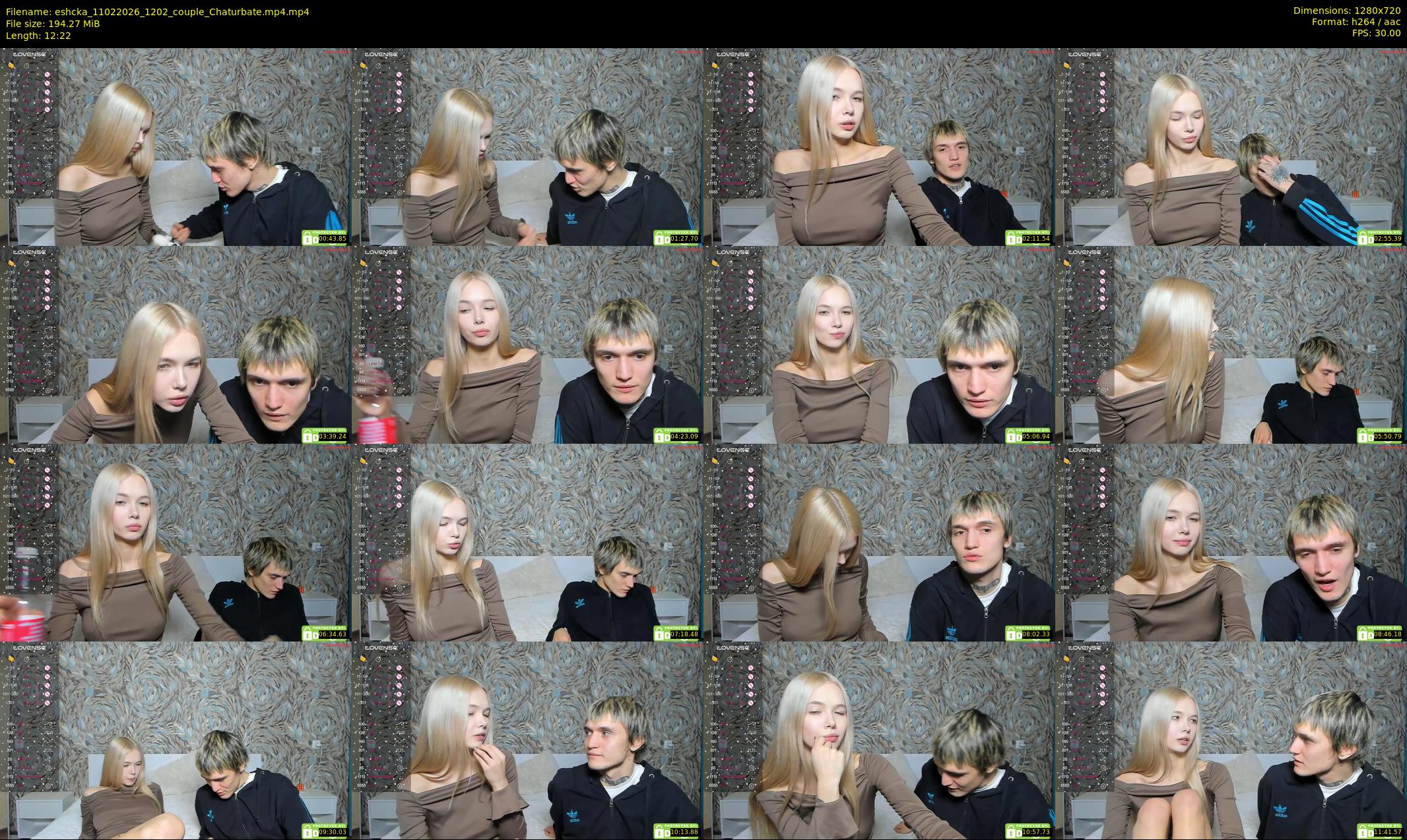 eshcka — 13 minute Chaturbate couple cam show recording, 720p, Feb 11, 2026