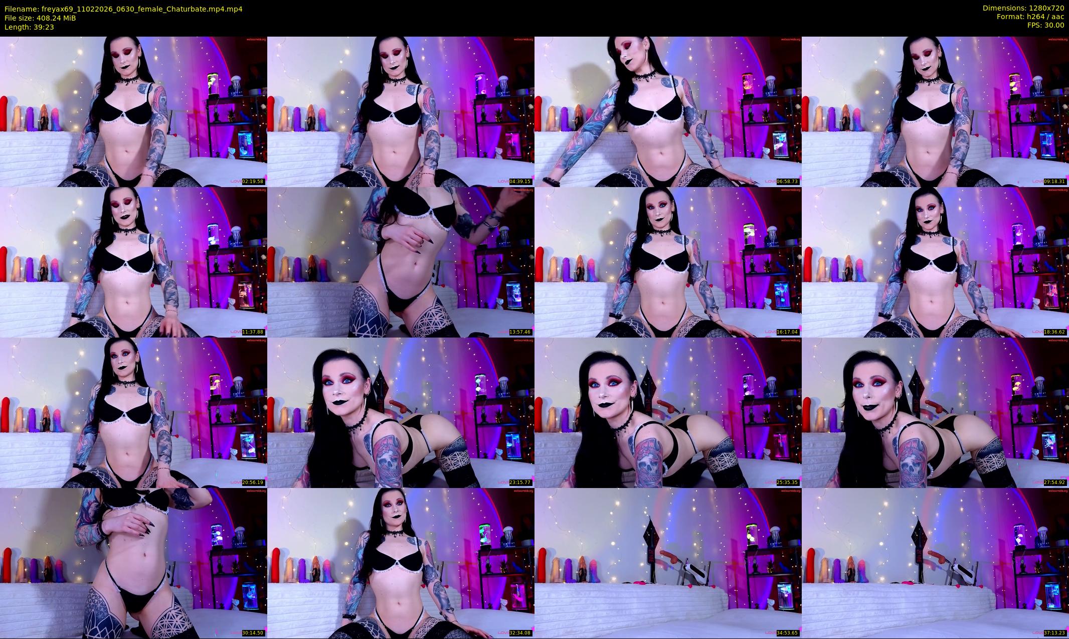 freyax69 — 40 minute Chaturbate female cam show recording, 720p, Feb 11, 2026