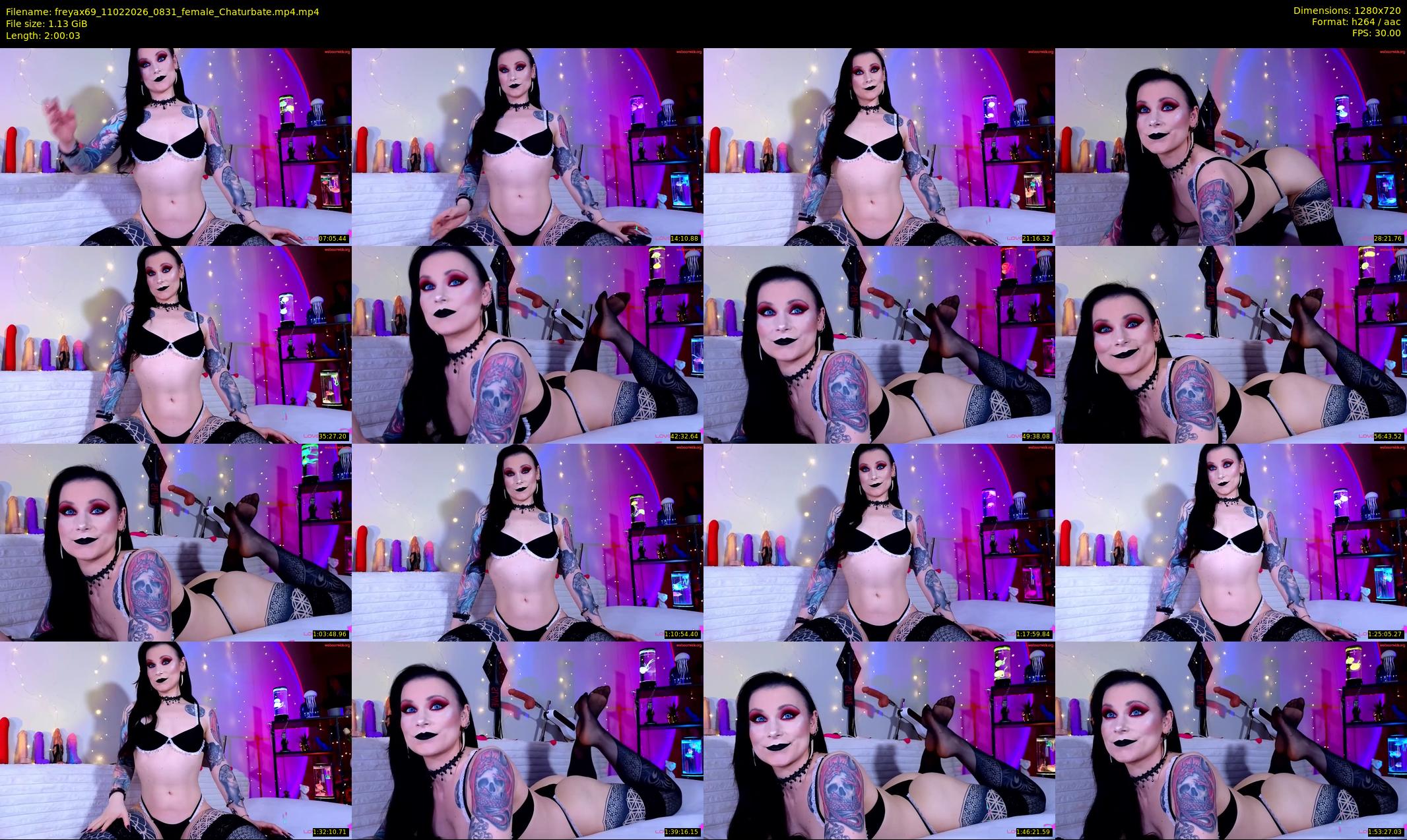 freyax69 — 121 minute Chaturbate female cam show recording, 720p, Feb 11, 2026