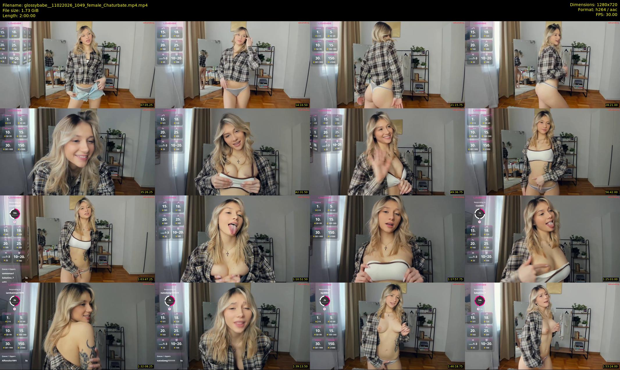 glossybabe_ — 120 minute Chaturbate female cam show recording, 720p, Feb 11, 2026