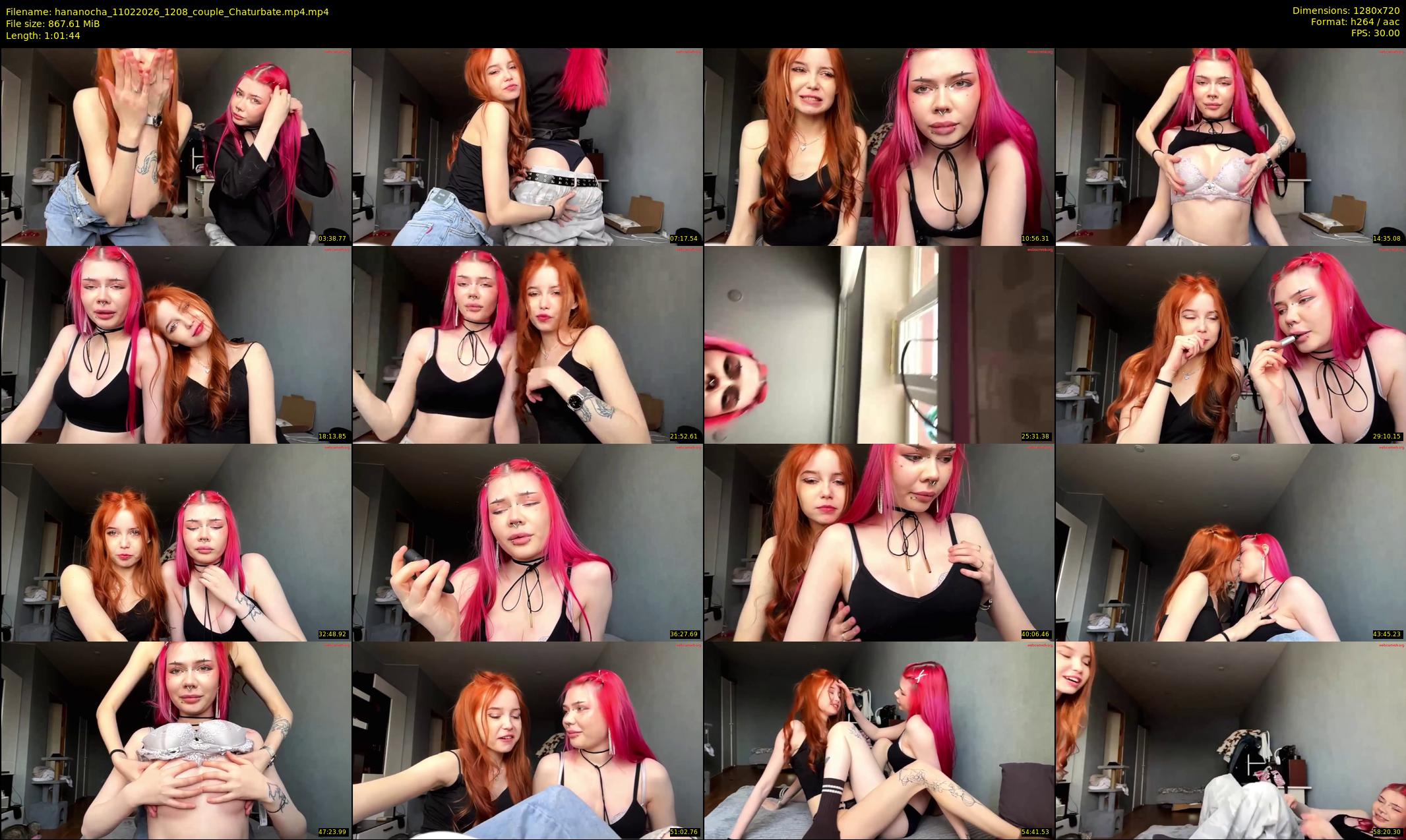 hananocha — 62 minute Chaturbate couple cam show recording, 720p, Feb 11, 2026