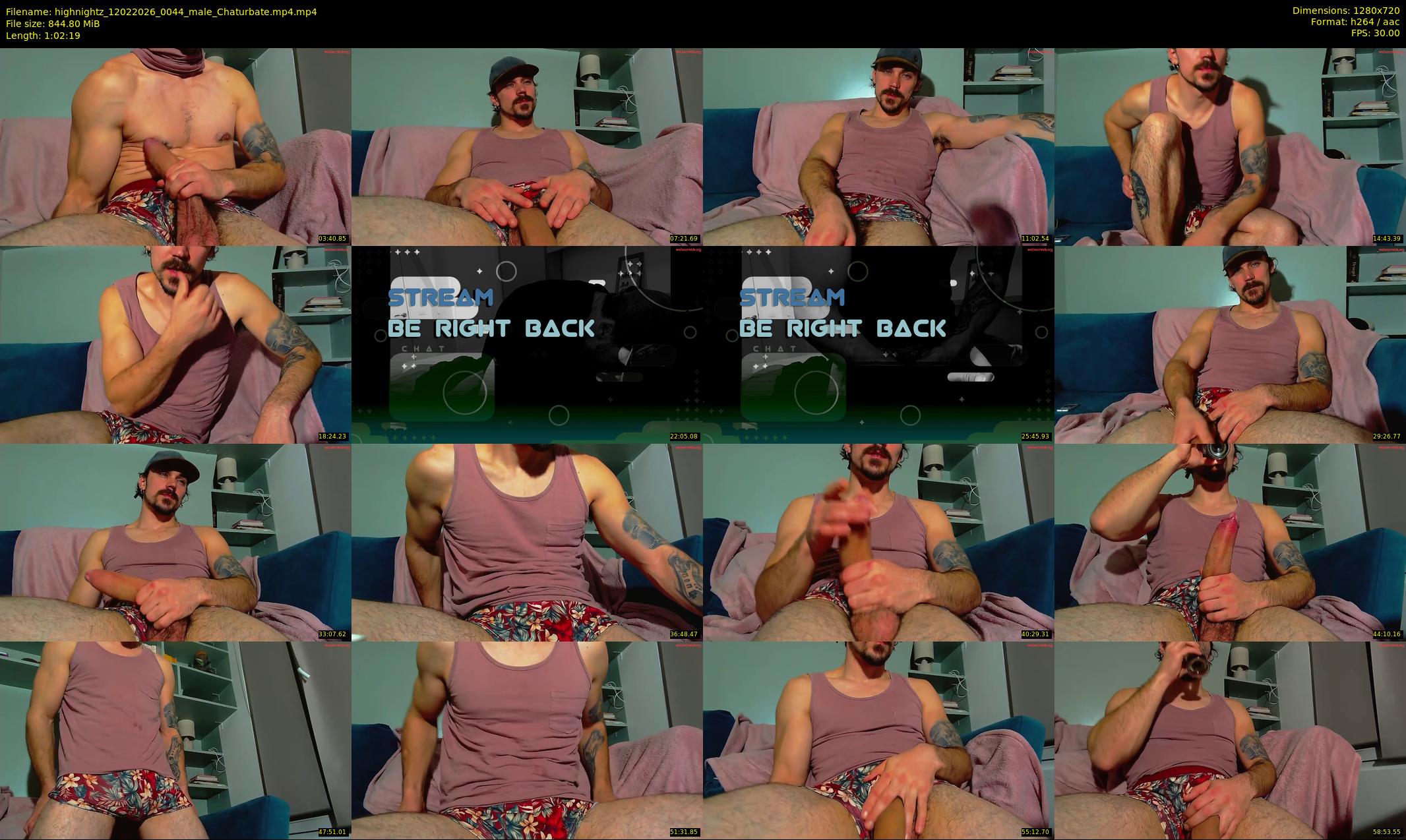 highnightz — 63 minute Chaturbate male cam show recording, 720p, Feb 12, 2026