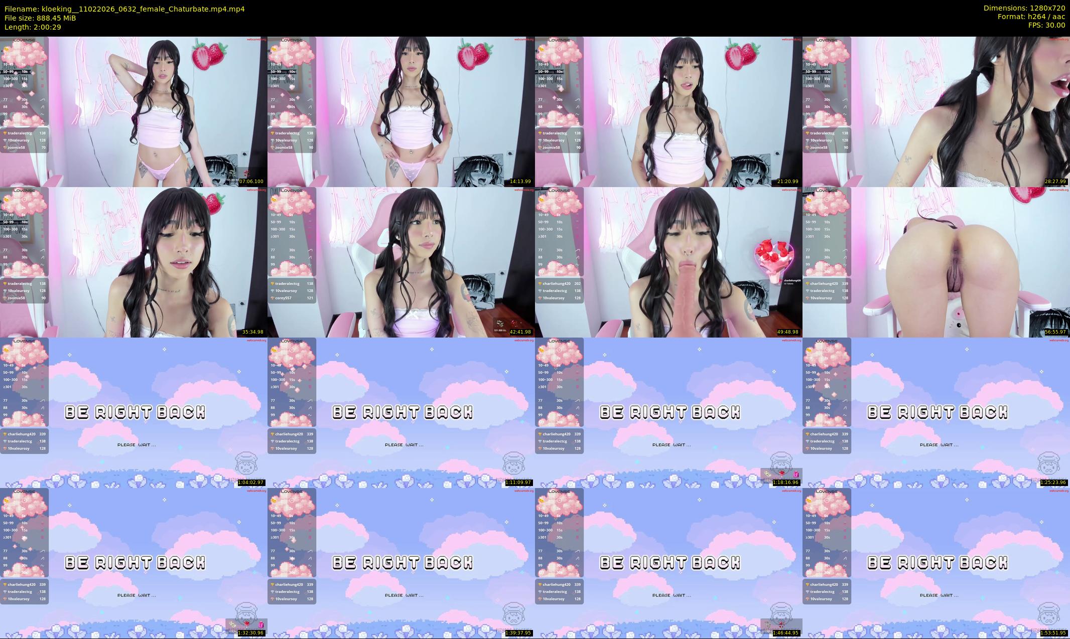 kloeking_ — 121 minute Chaturbate female cam show recording, 720p, Feb 11, 2026