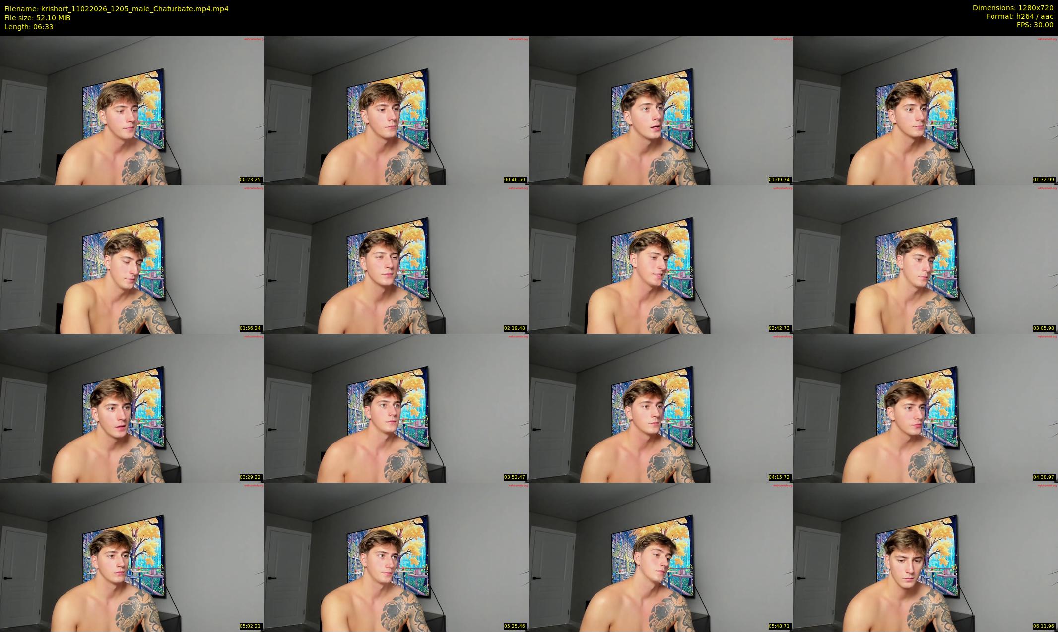krishort — 7 minute Chaturbate male cam show recording, 720p, Feb 11, 2026