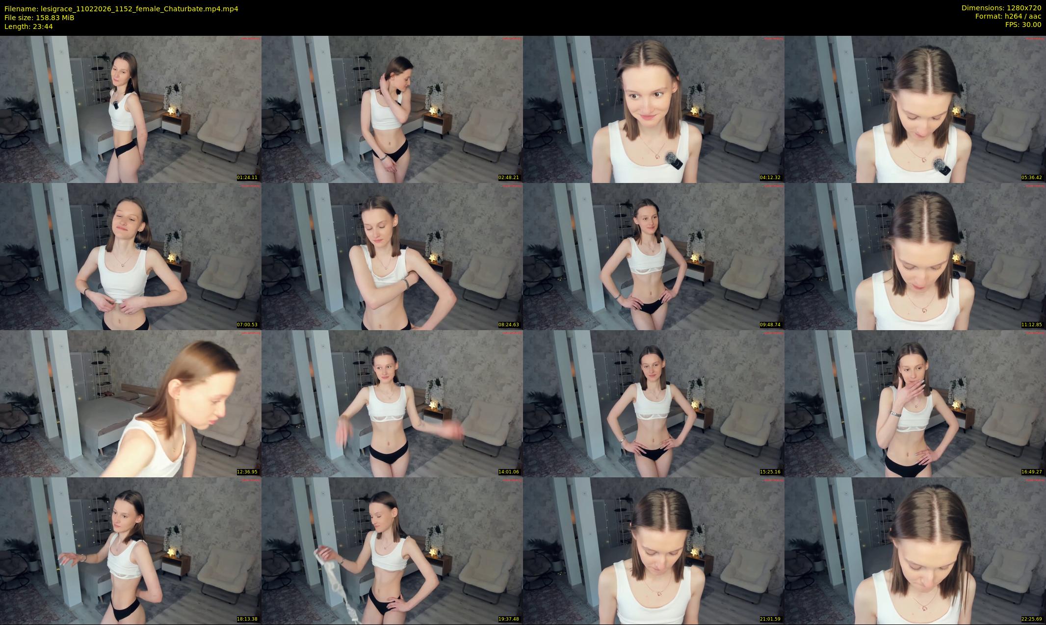 lesigrace — 24 minute Chaturbate female cam show recording, 720p, Feb 11, 2026