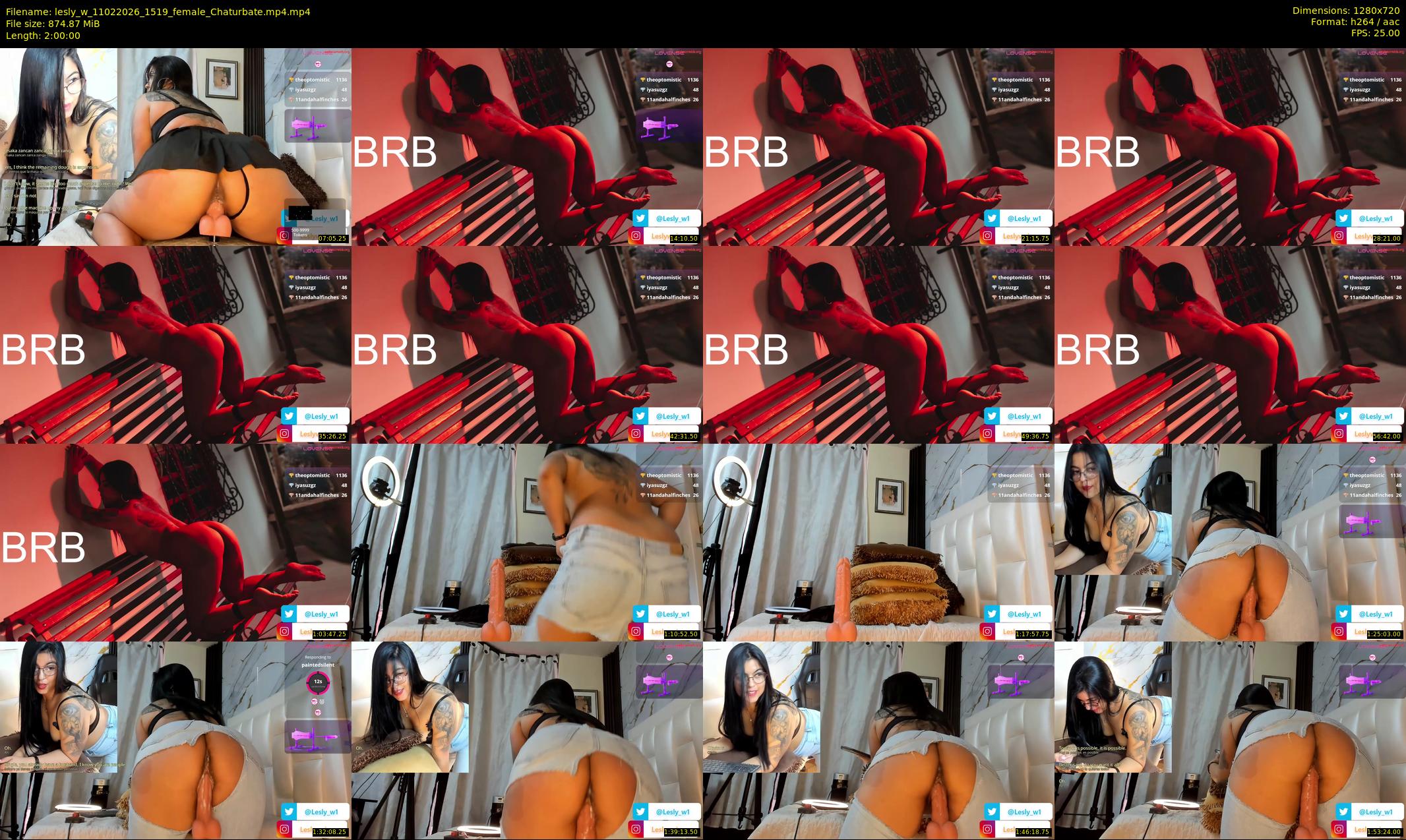 lesly_w — 120 minute Chaturbate female cam show recording, 720p, Feb 11, 2026
