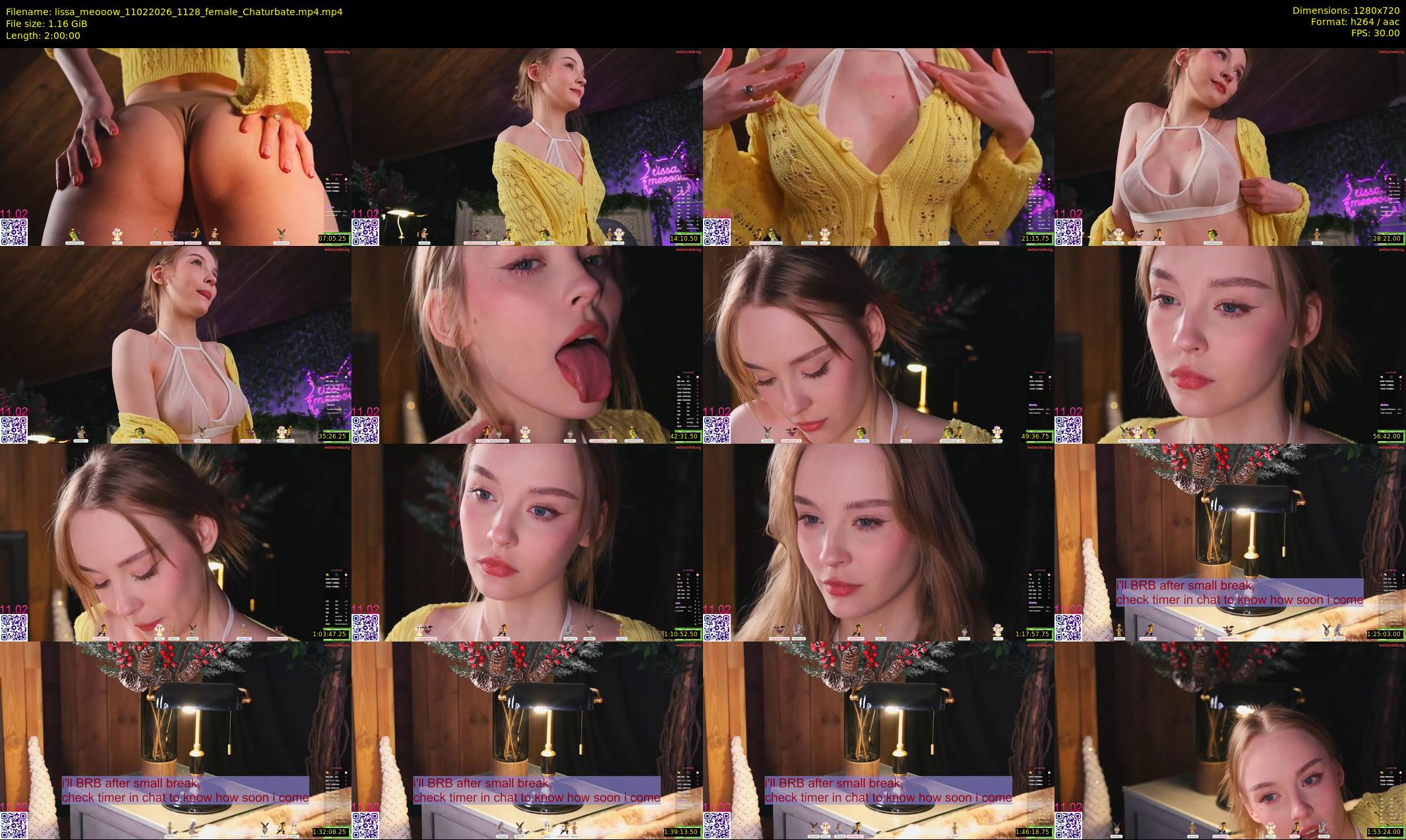 lissa_meooow — 120 minute Chaturbate female cam show recording, 720p, Feb 11, 2026