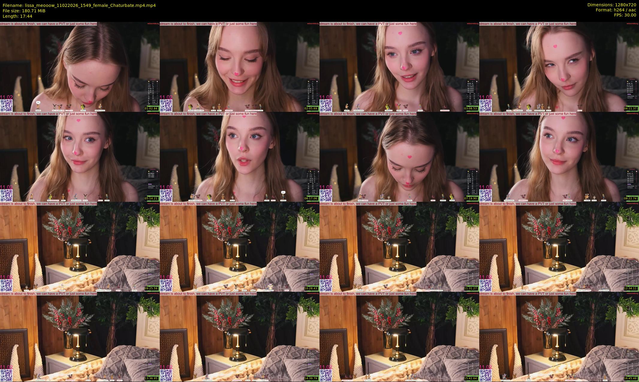 lissa_meooow — 18 minute Chaturbate female cam show recording, 720p, Feb 11, 2026