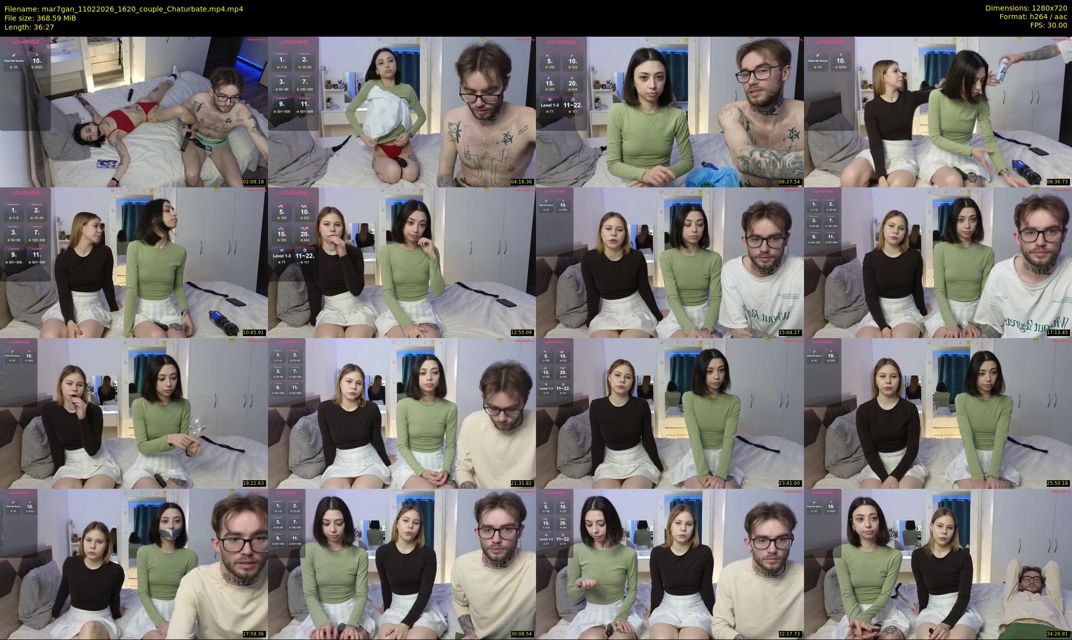 mar7gan — 37 minute Chaturbate couple cam show recording, 720p, Feb 11, 2026