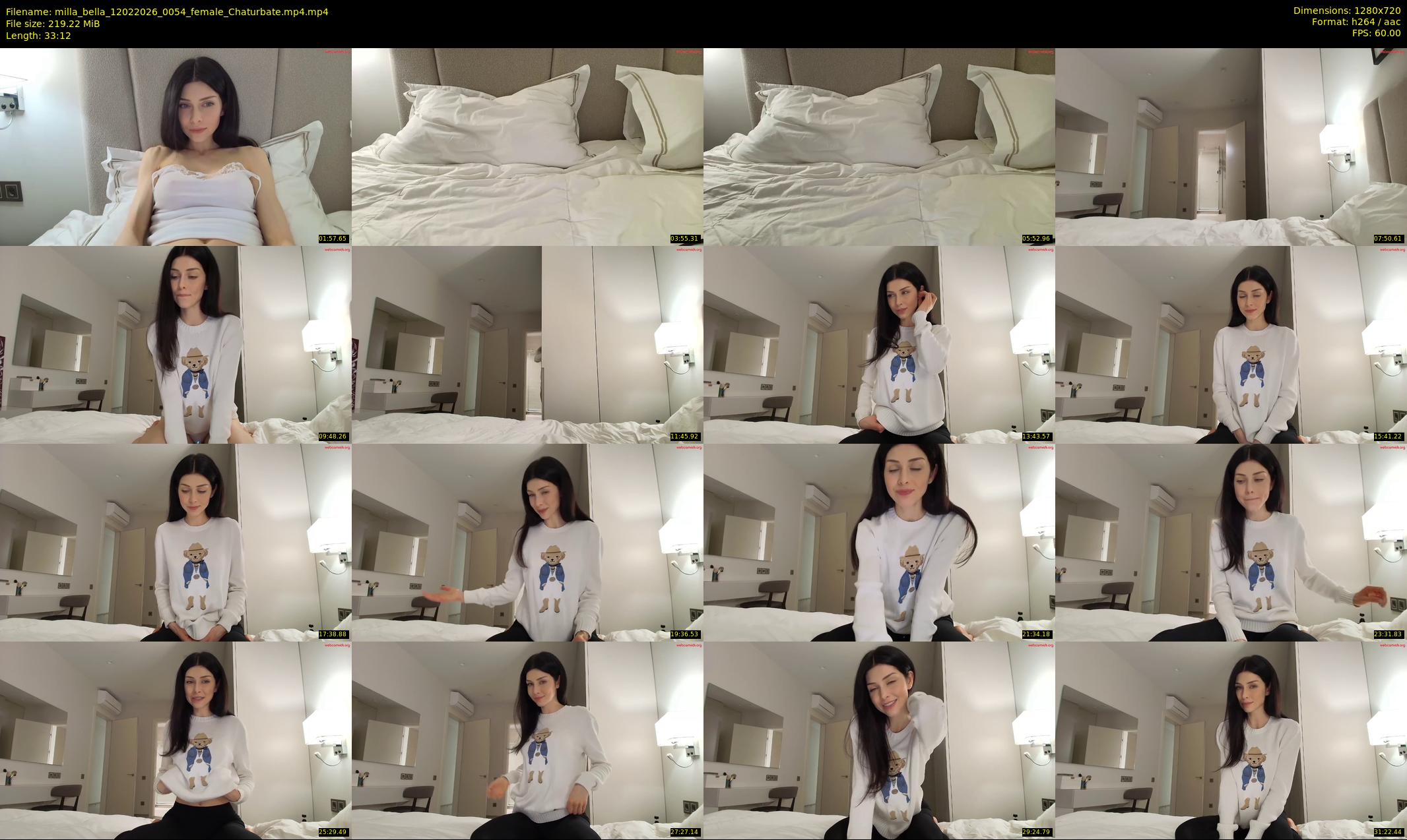 milla_bella — 34 minute Chaturbate female cam show recording, 720p, Feb 12, 2026