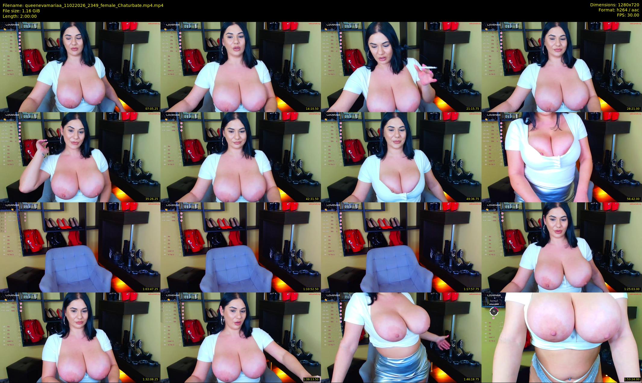 queenevamariaa — 120 minute Chaturbate female cam show recording, 720p, Feb 11, 2026
