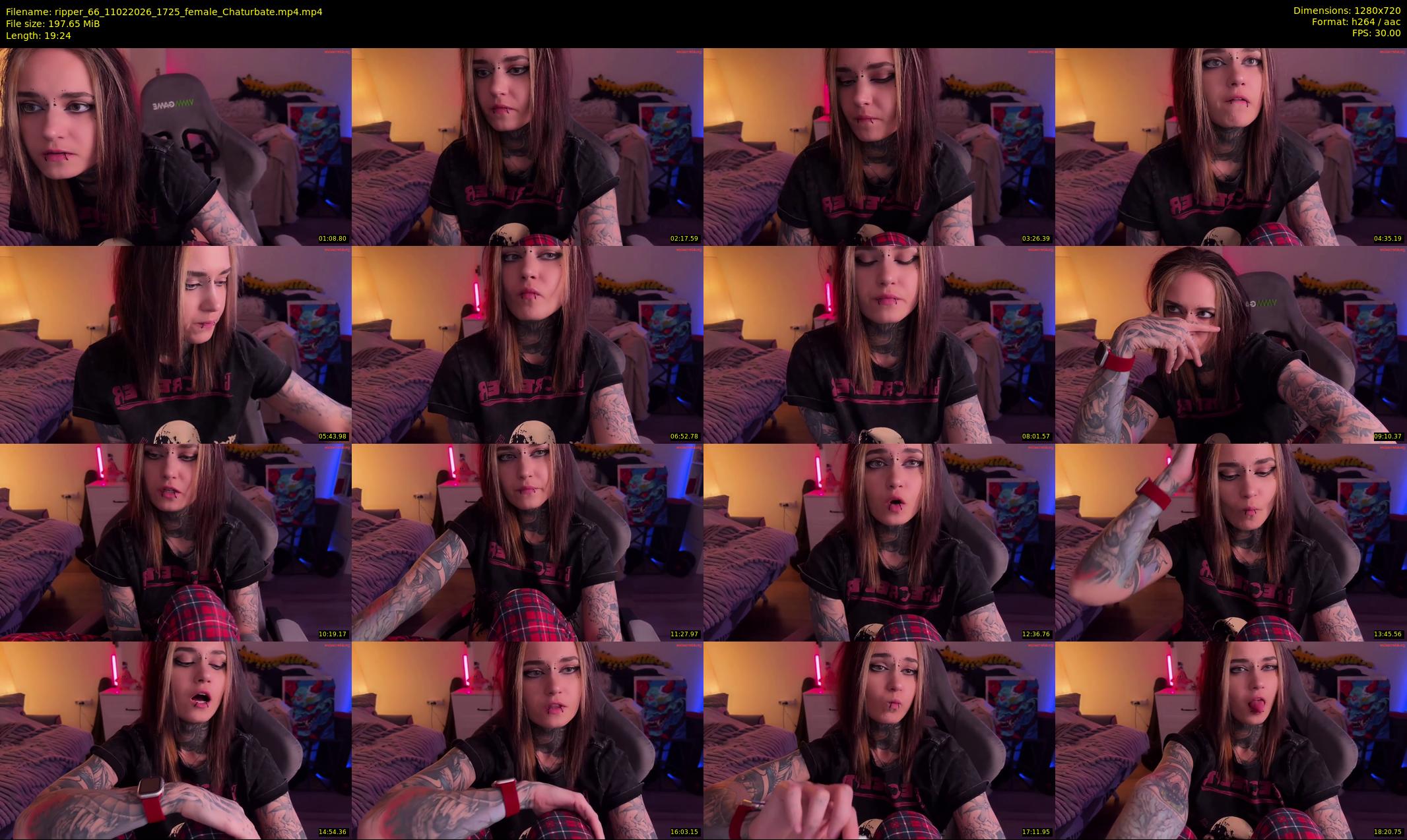 ripper_66 — 20 minute Chaturbate female cam show recording, 720p, Feb 11, 2026