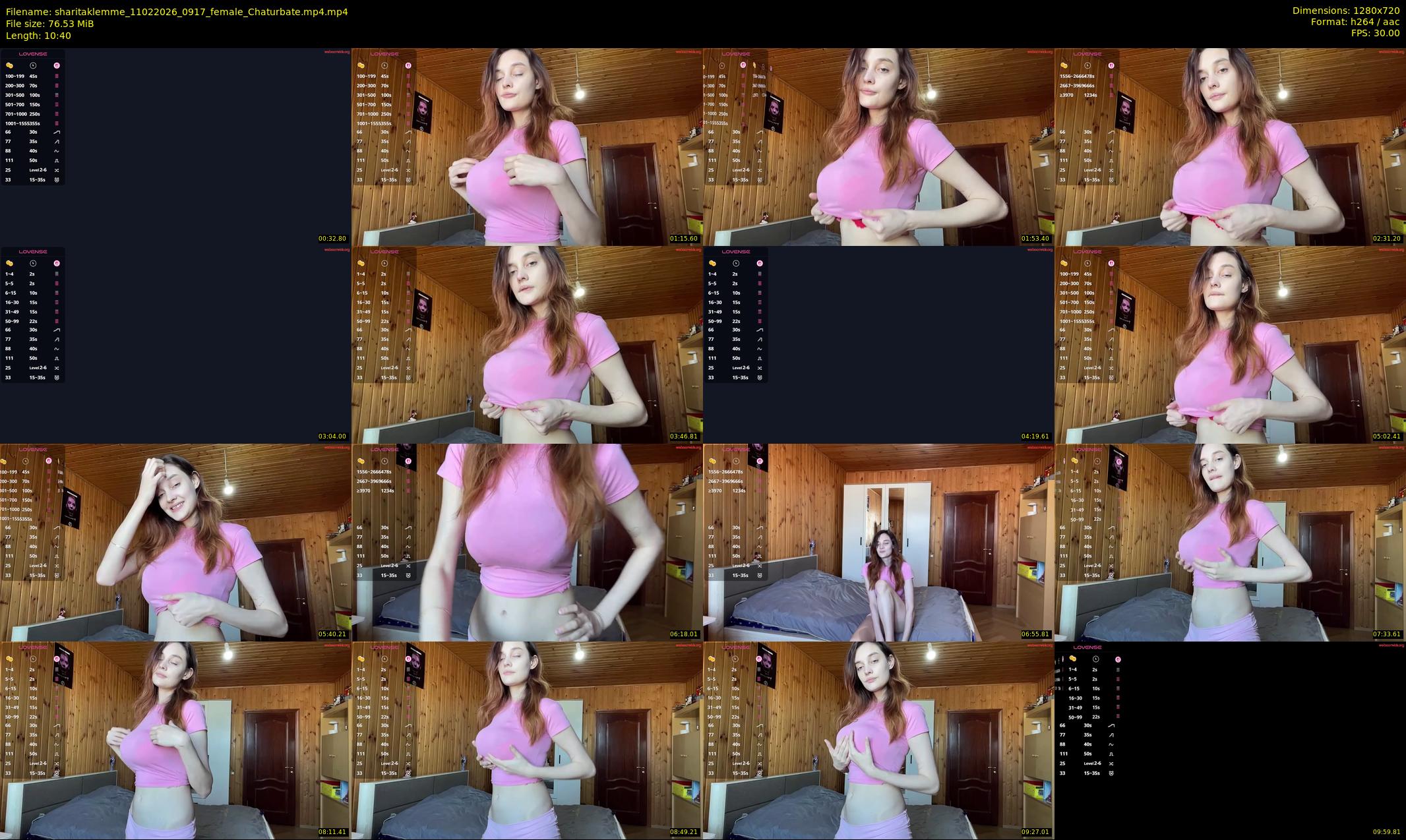 sharitaklemme — 11 minute Chaturbate female cam show recording, 720p, Feb 11, 2026