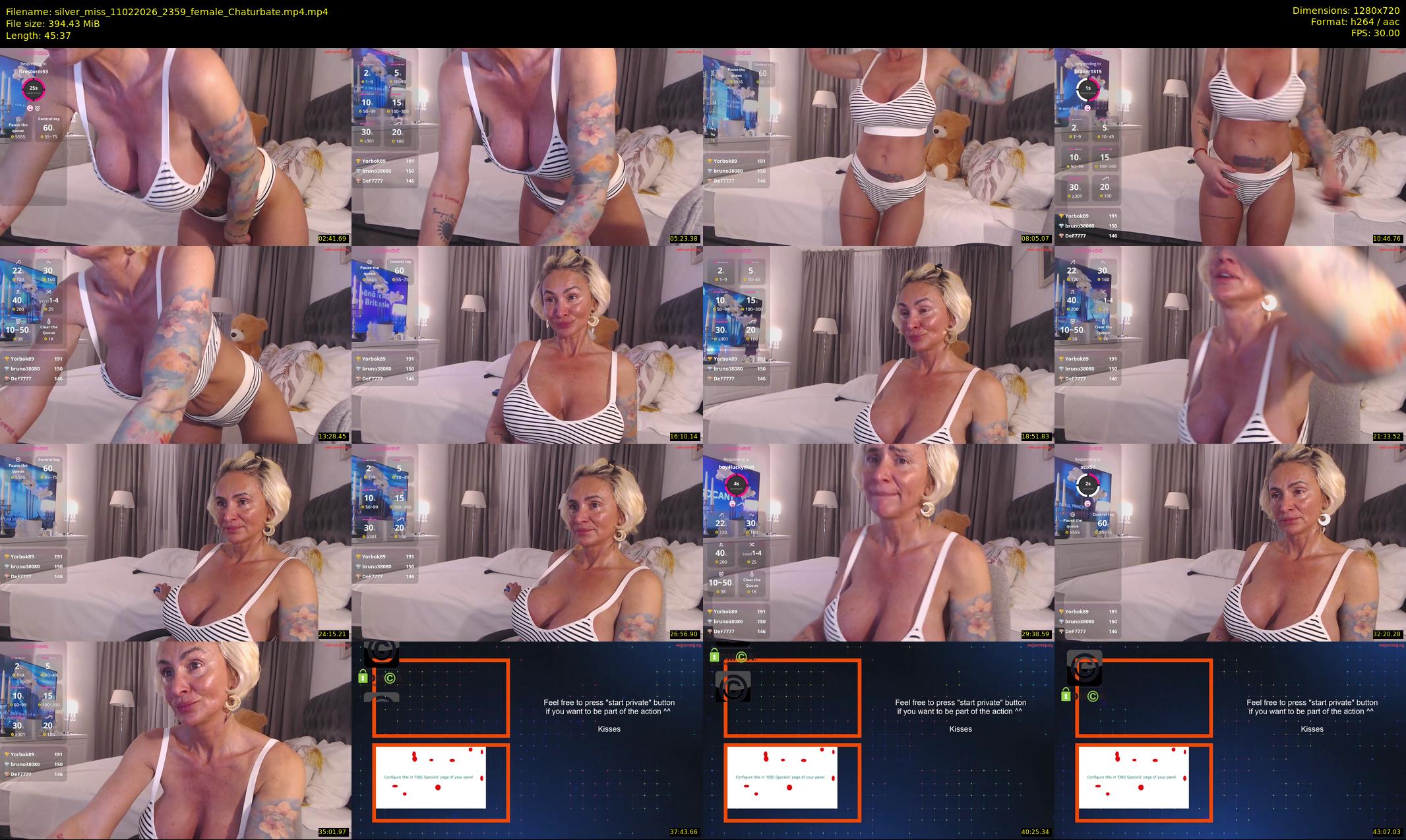 silver_miss — 46 minute Chaturbate female cam show recording, 720p, Feb 11, 2026