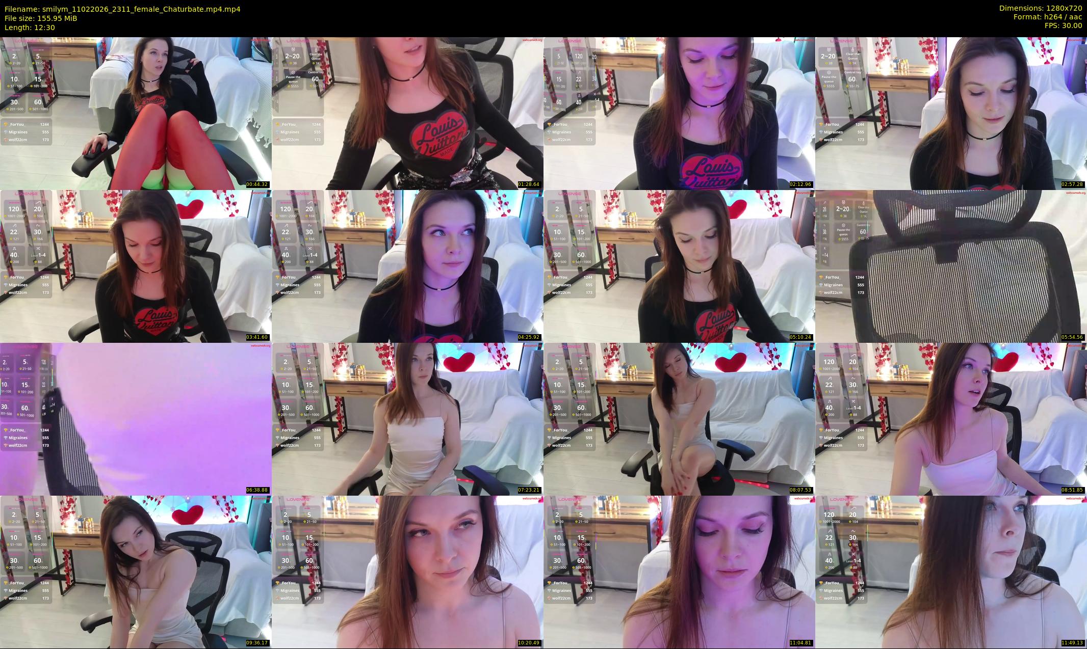 smilym — 13 minute Chaturbate female cam show recording, 720p, Feb 11, 2026