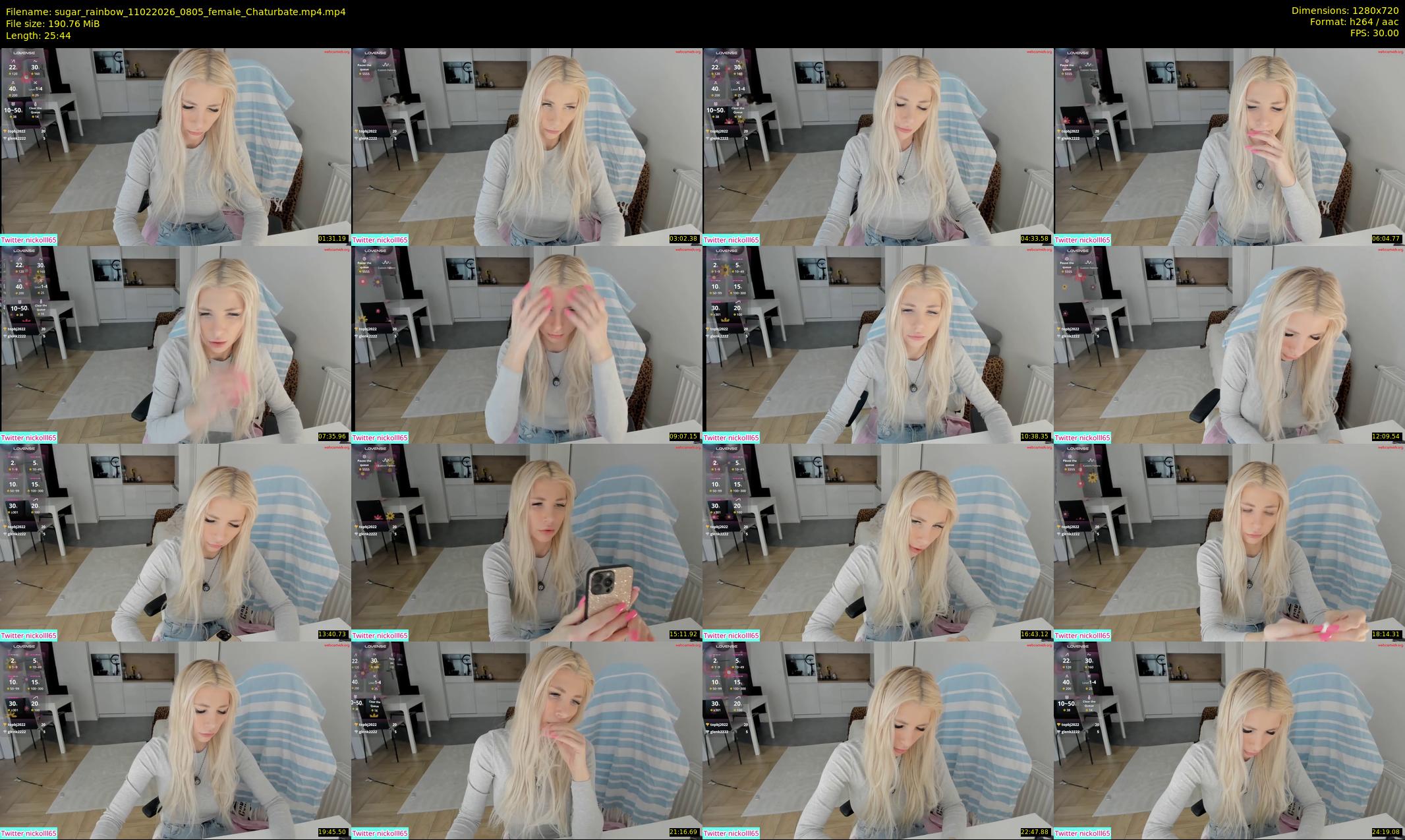sugar_rainbow — 26 minute Chaturbate female cam show recording, 720p, Feb 11, 2026