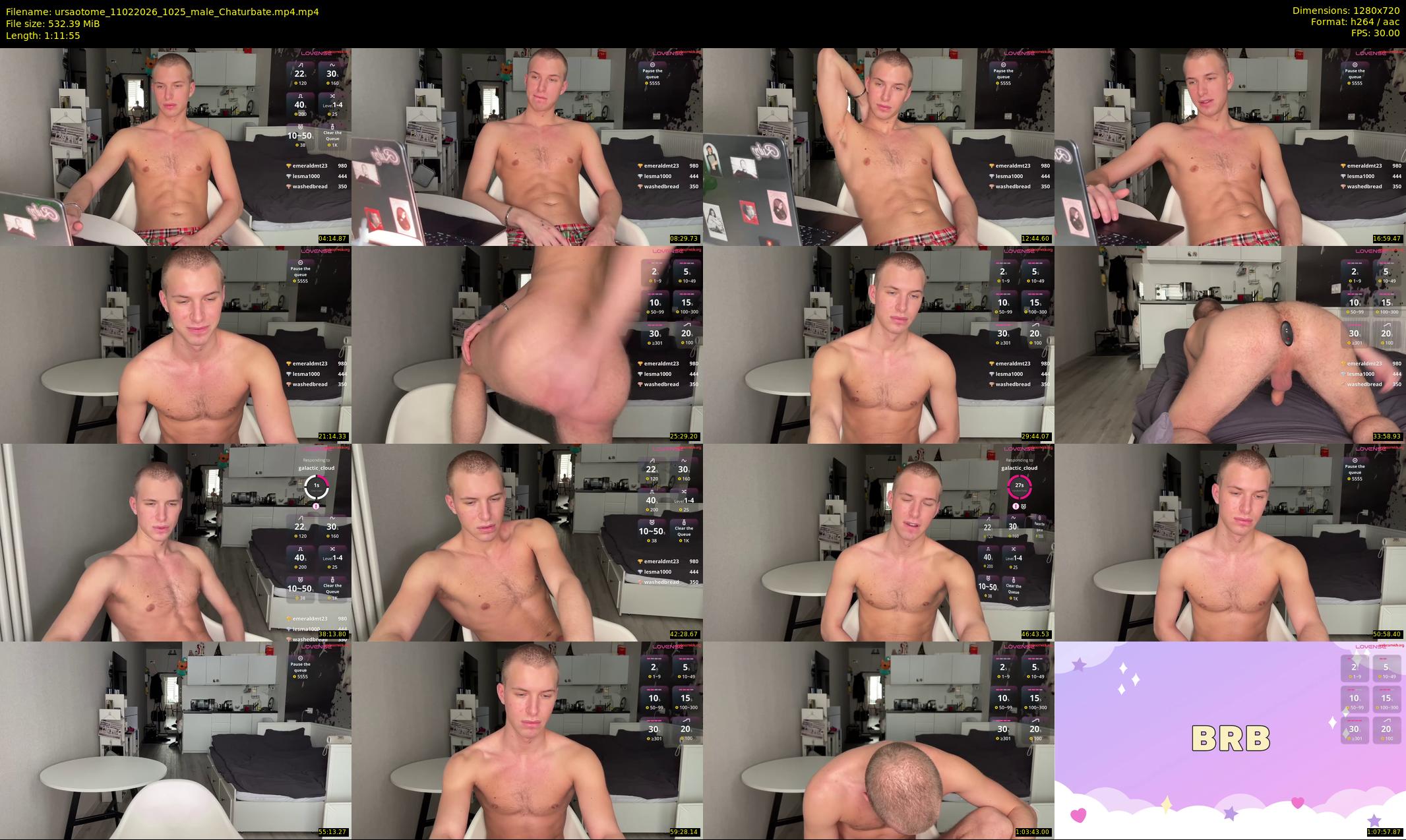 ursaotome — 72 minute Chaturbate male cam show recording, 720p, Feb 11, 2026