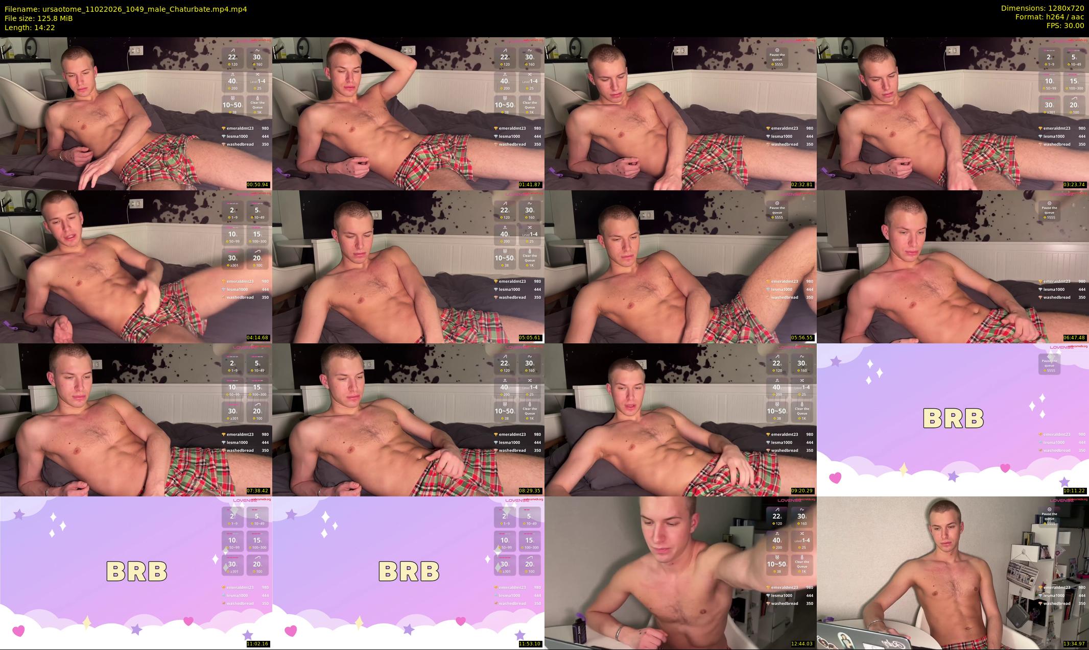 ursaotome — 15 minute Chaturbate male cam show recording, 720p, Feb 11, 2026