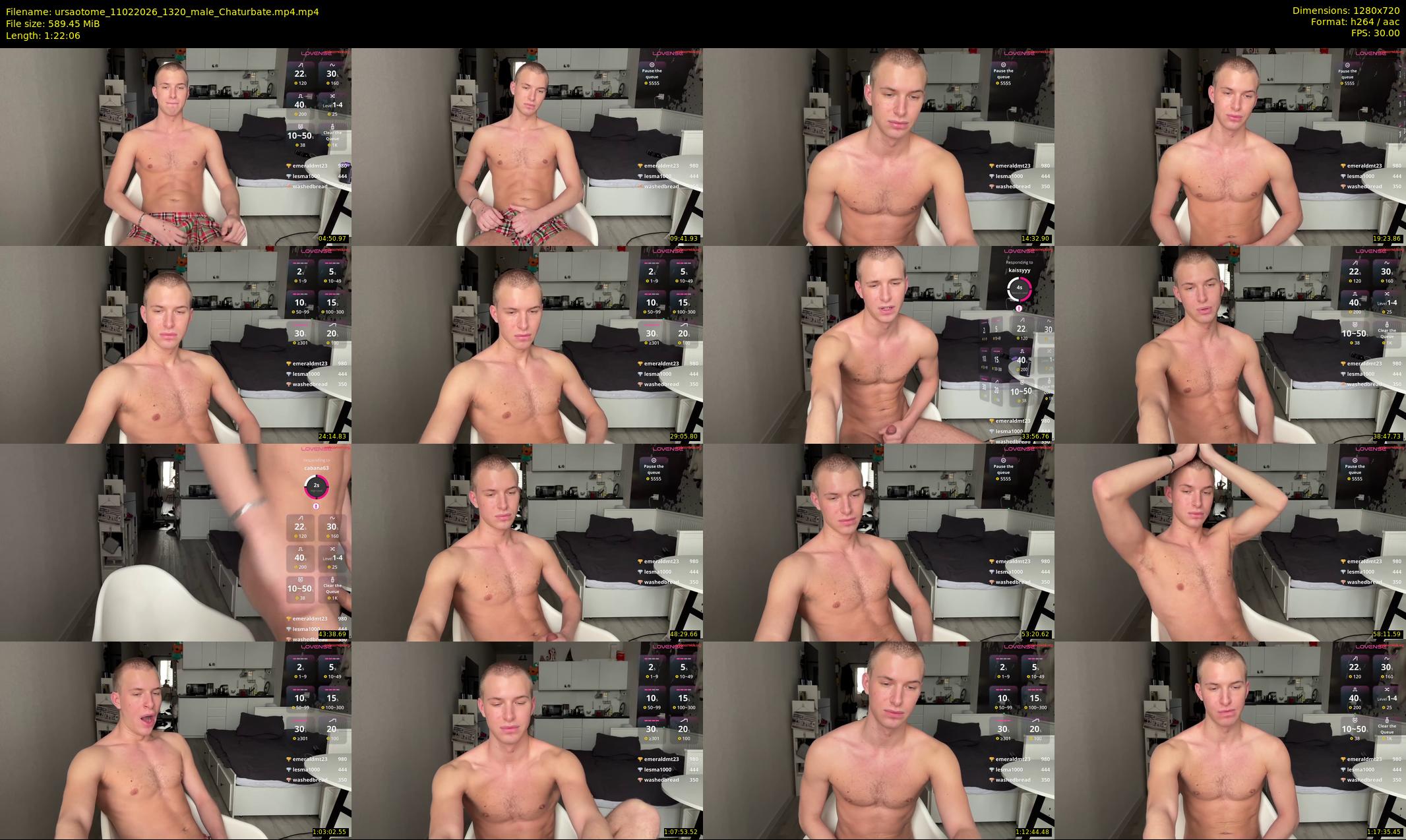 ursaotome — 83 minute Chaturbate male cam show recording, 720p, Feb 11, 2026
