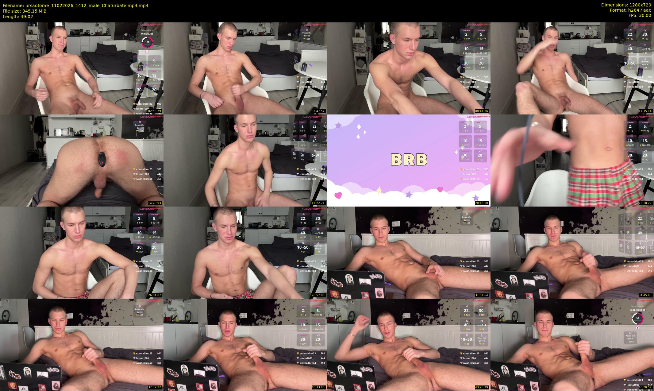 ursaotome — 50 minute Chaturbate male cam show recording, 720p, Feb 11, 2026