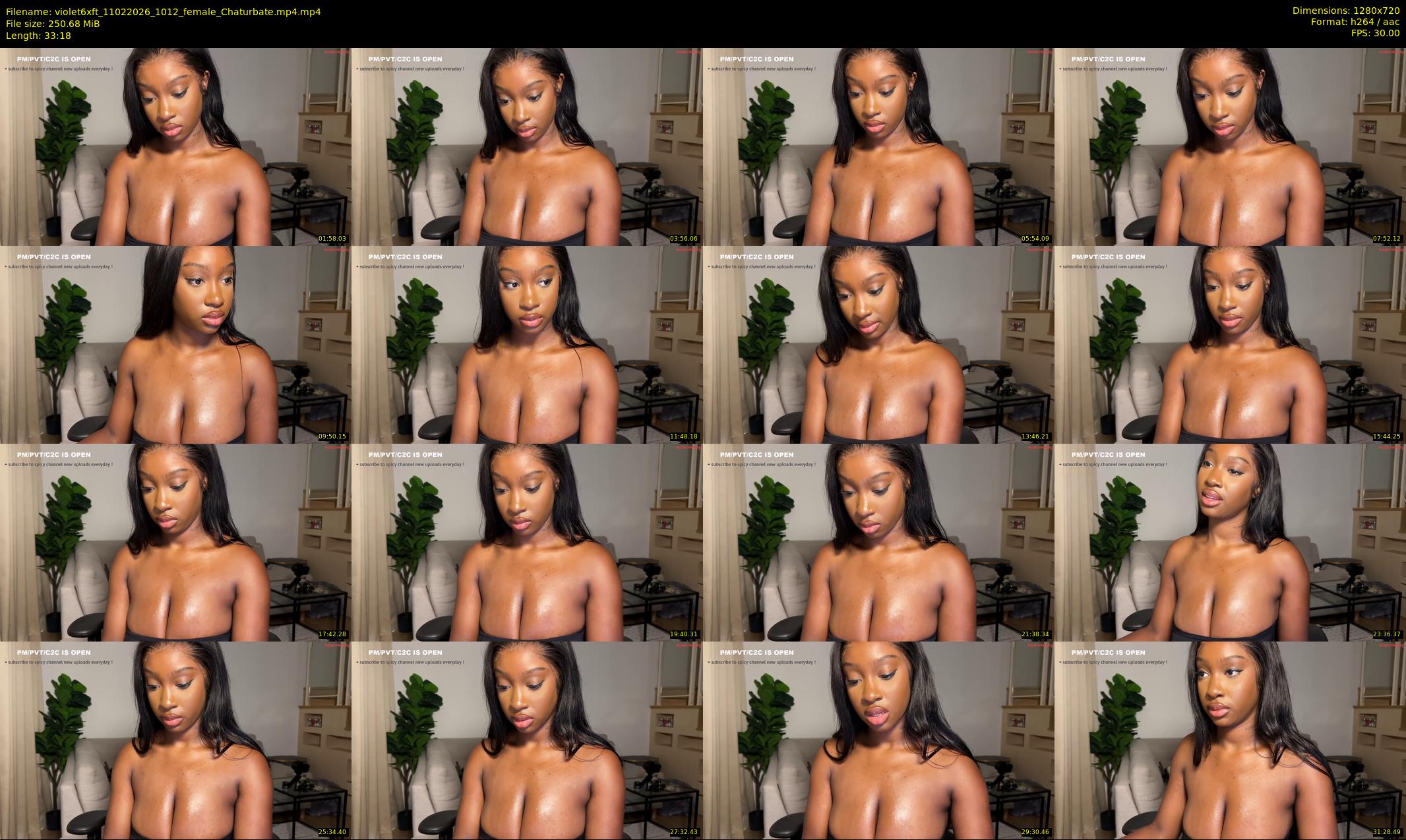 violet6xft — 34 minute Chaturbate female cam show recording, 720p, Feb 11, 2026