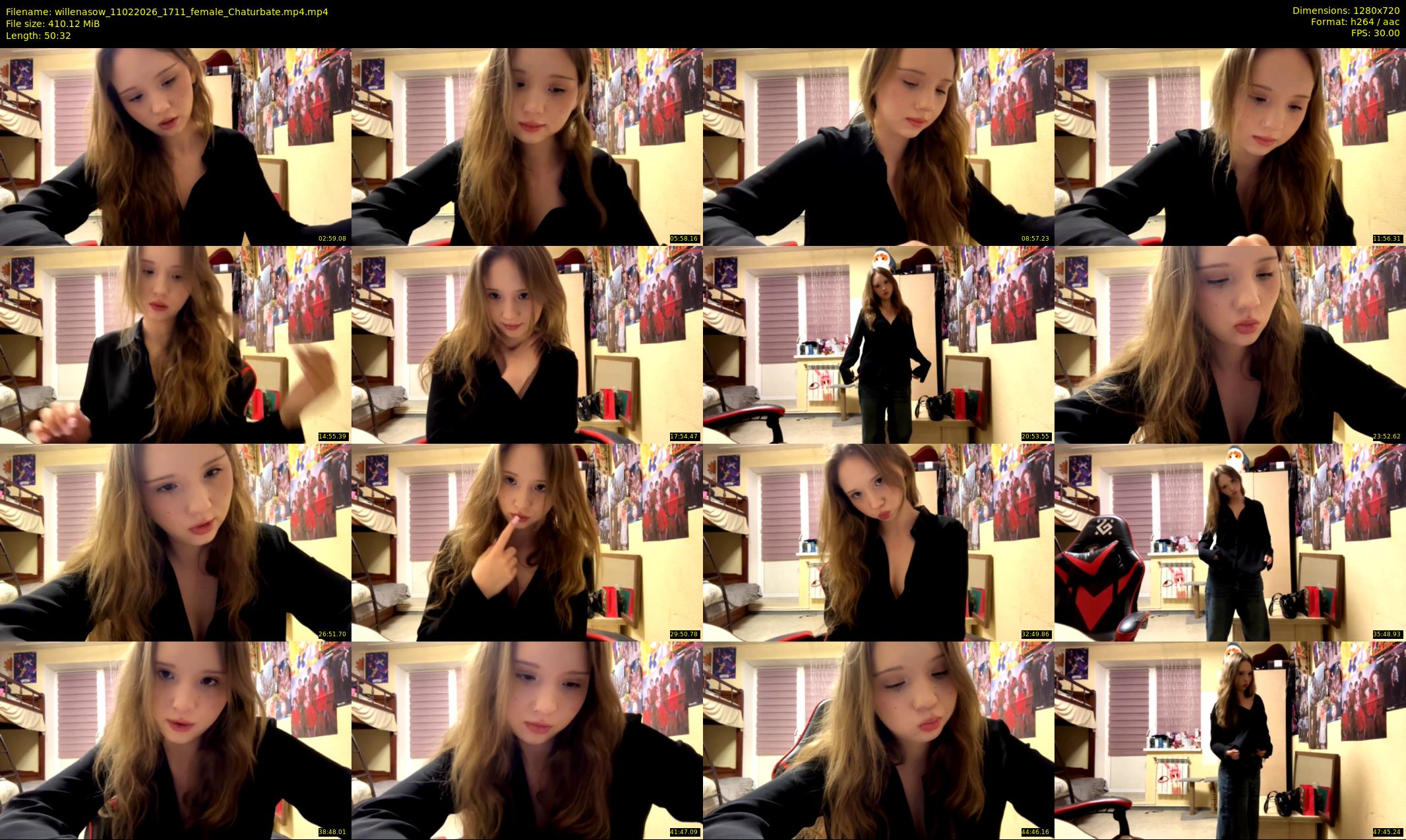 willenasow — 51 minute Chaturbate female cam show recording, 720p, Feb 11, 2026