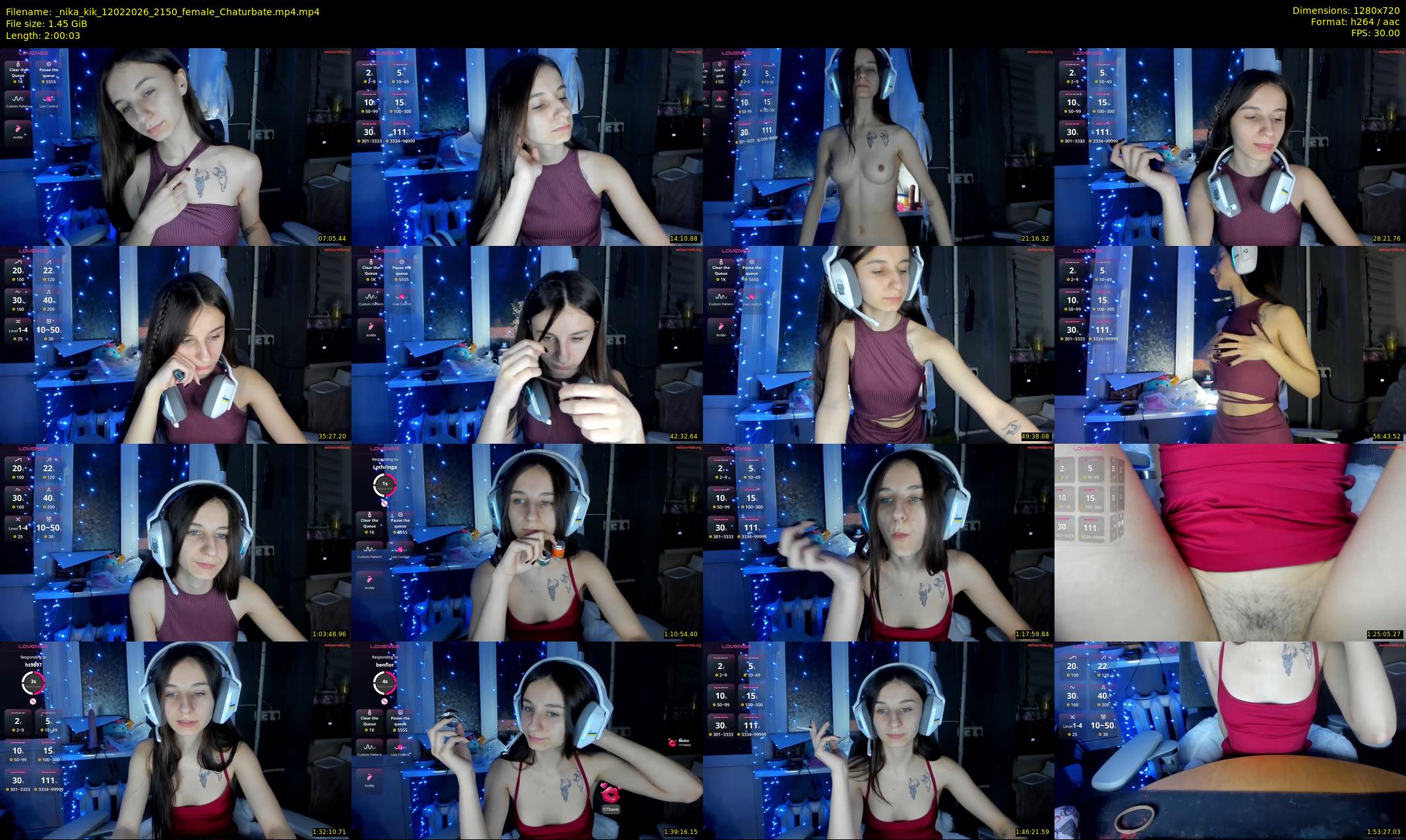_nika_kik — 121 minute Chaturbate female cam show recording, 720p, Feb 12, 2026