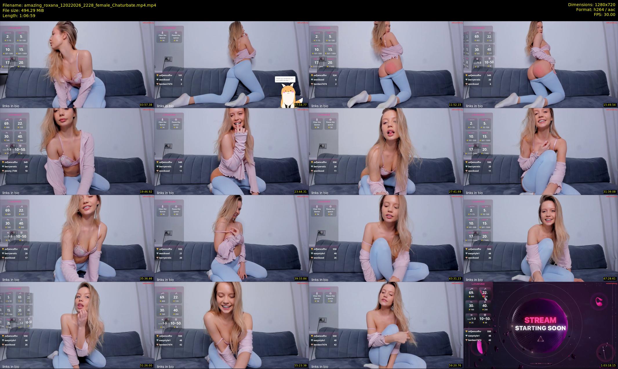 amazing_roxana — 67 minute Chaturbate female cam show recording, 720p, Feb 12, 2026
